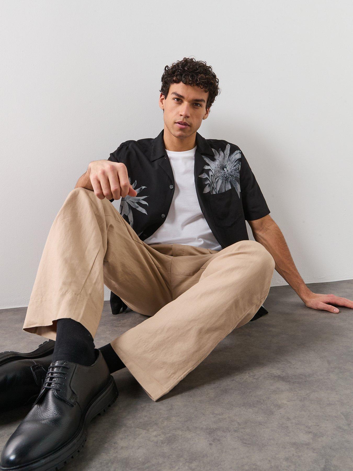 Image 4 of 6 of AllSaints Roland Trousers - Beige