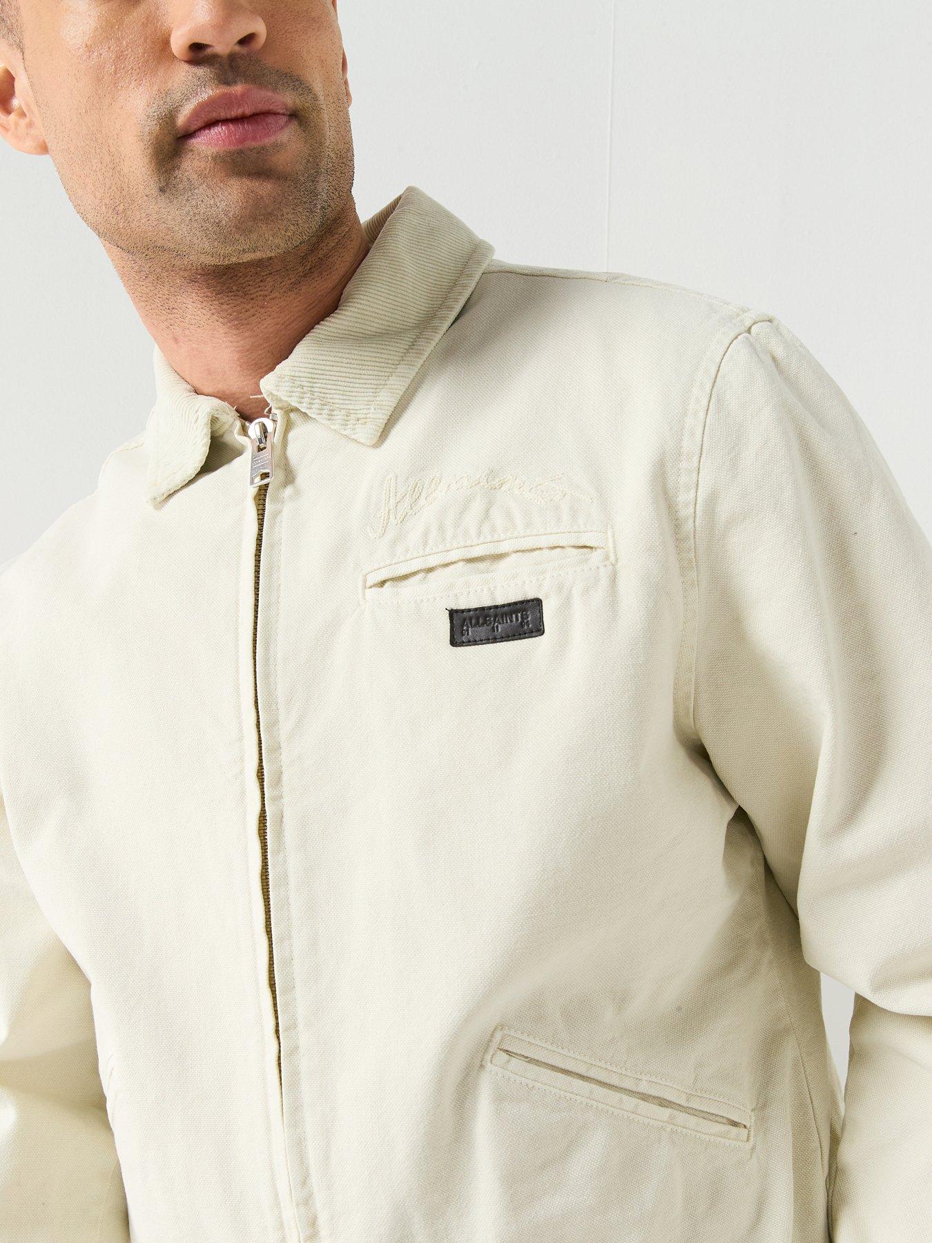  image of allsaints-korey-borg-denim-jacket-off-white