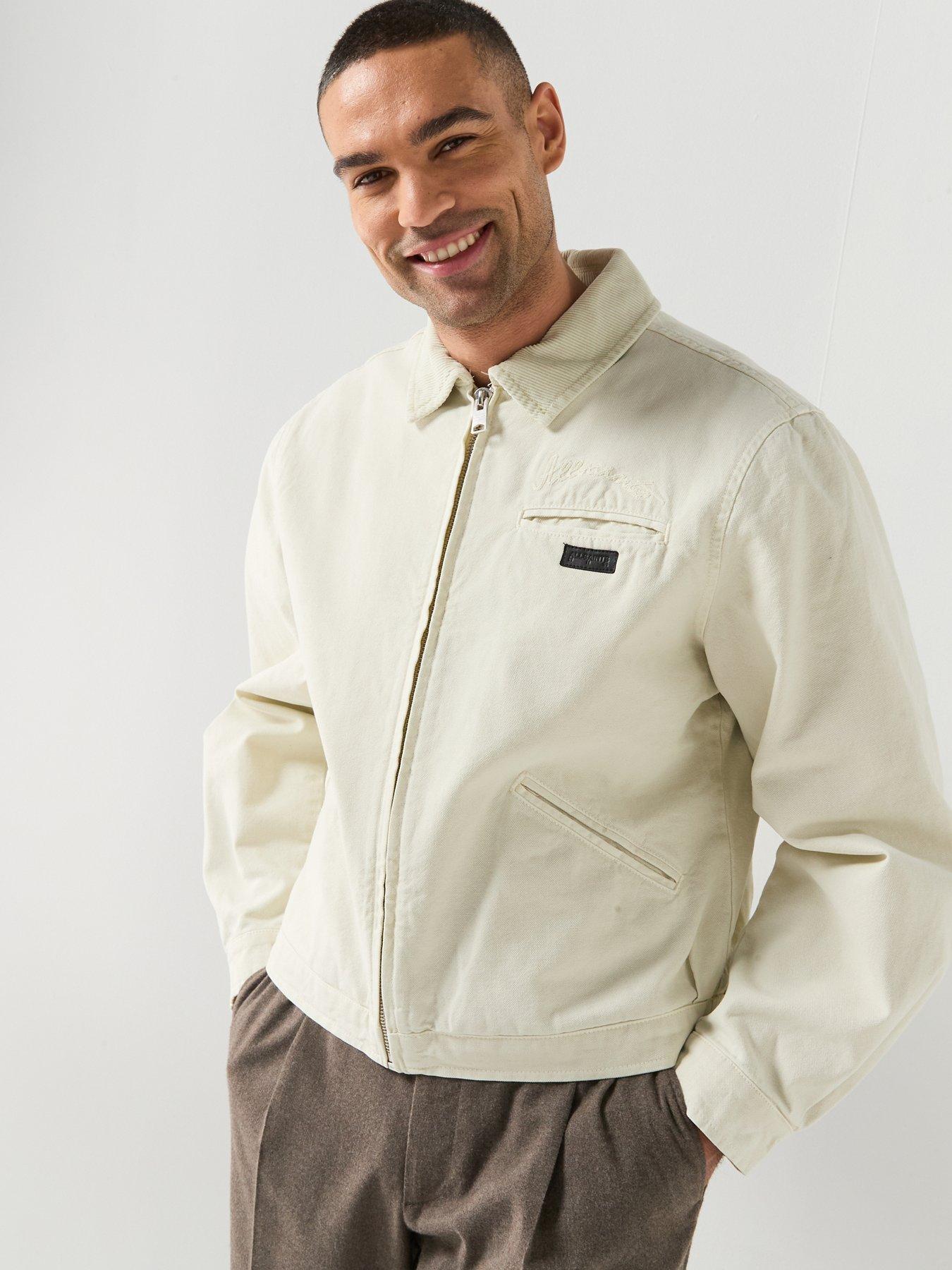  image of allsaints-korey-borg-denim-jacket-off-white