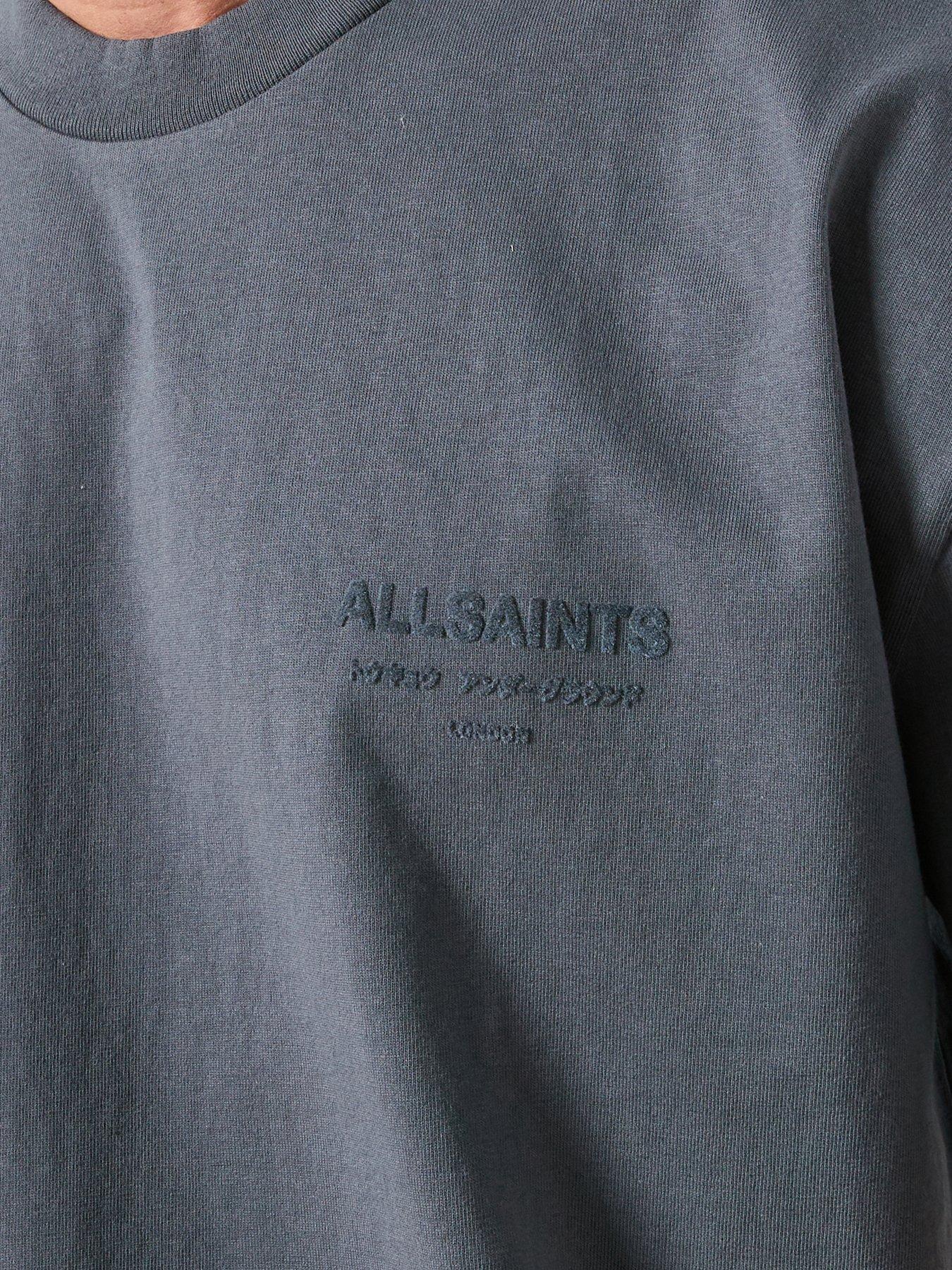 Image 4 of 6 of AllSaints Xander Short Sleeve Crew Neck T-Shirt - Dark Blue
