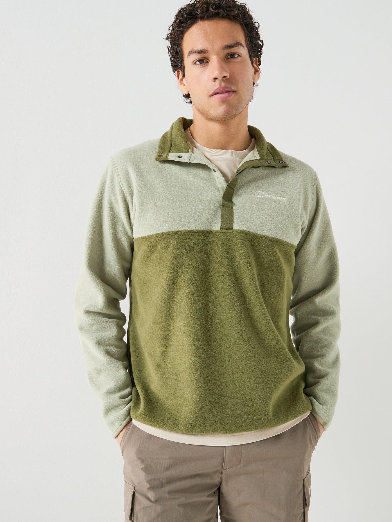  image of berghaus-mens-felltop-snap-pullover-fleece-green