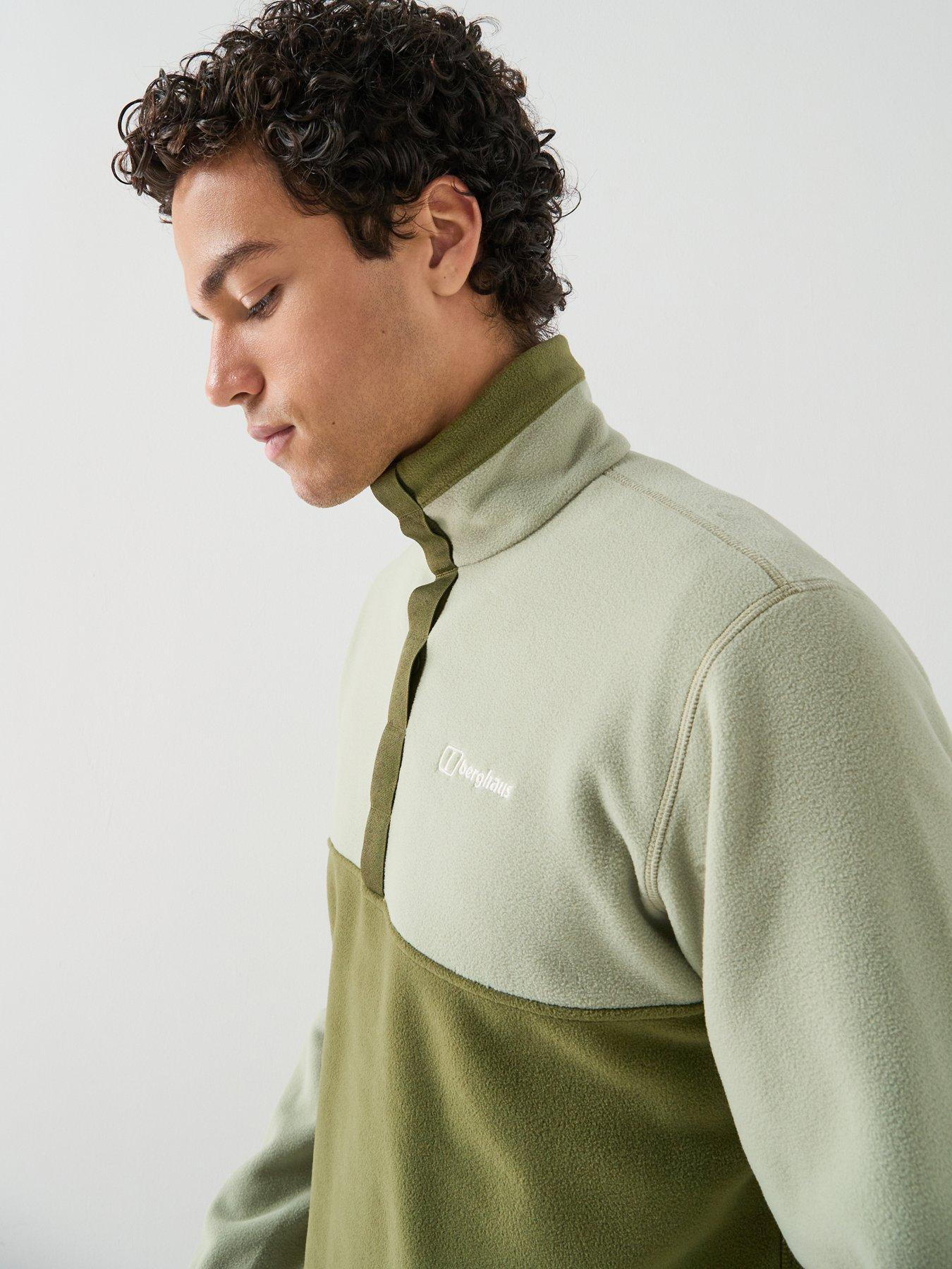  image of berghaus-mens-felltop-snap-pullover-fleece-green