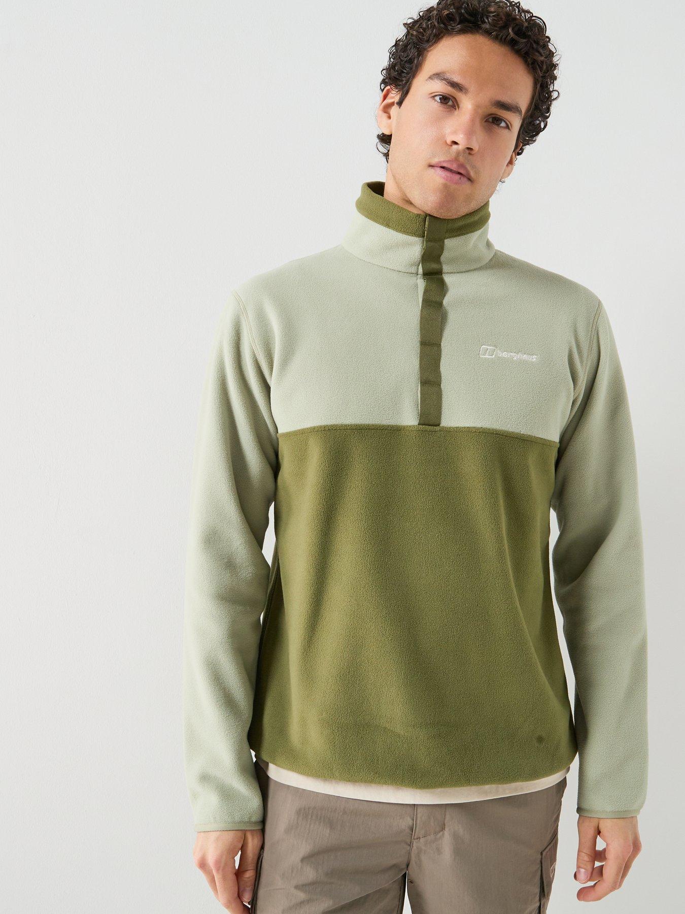  image of berghaus-mens-felltop-snap-pullover-fleece-green