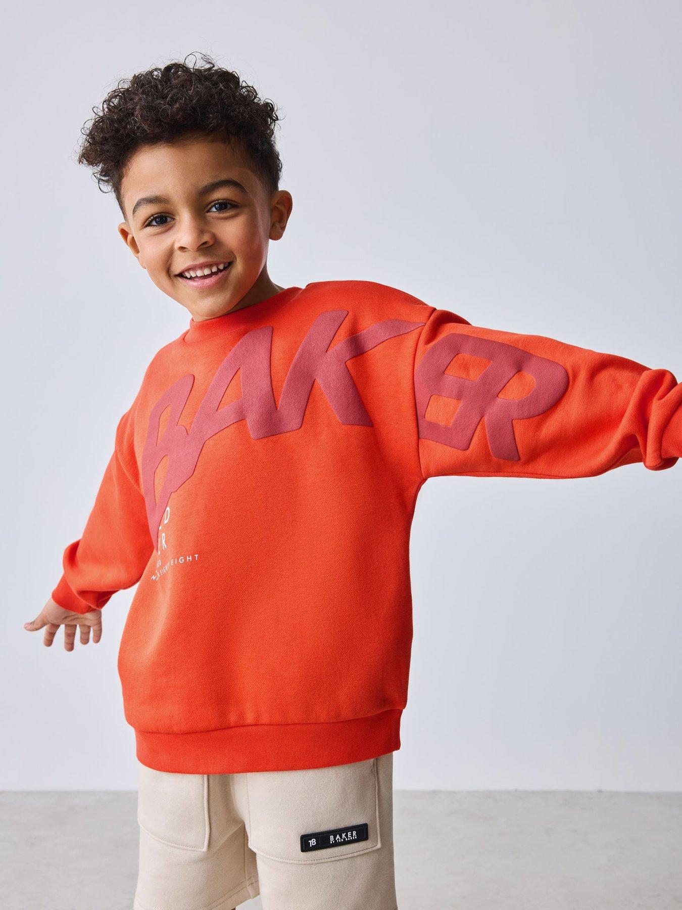 Image 3 of 7 of Ted Baker Boys Logo Sweatshirt &amp; Short Set - Orange