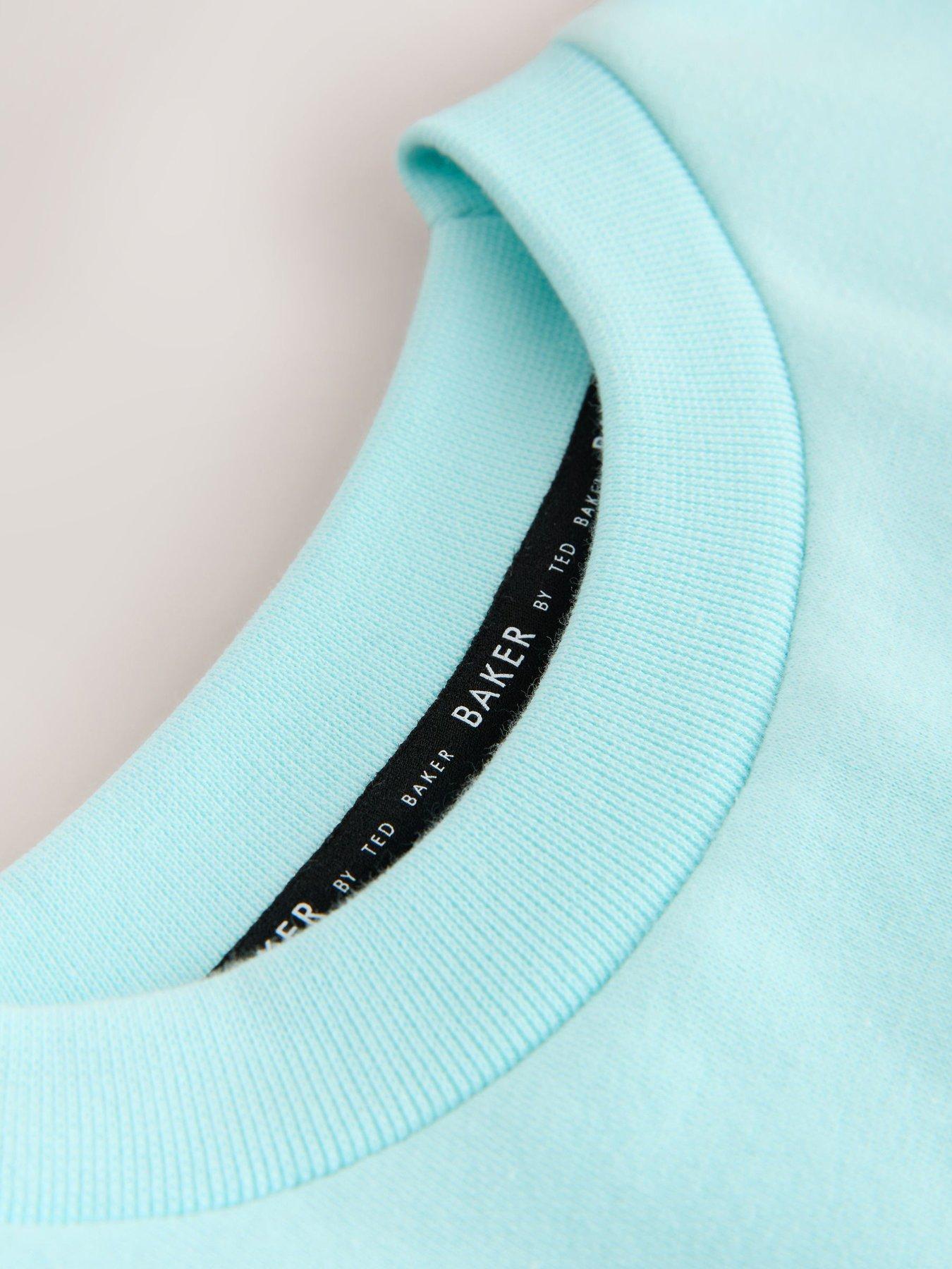 Image 4 of 5 of Ted Baker Boys Logo Sweat Short Set - Light Blue