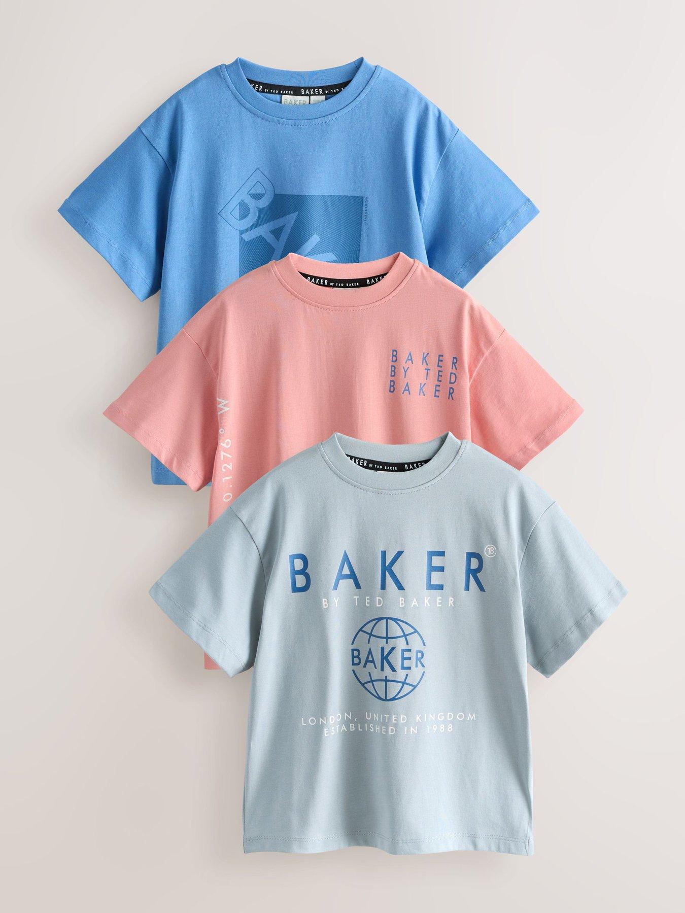 Ted Baker Boys Logo Graphic 3 Pack T-Shirts - Multi