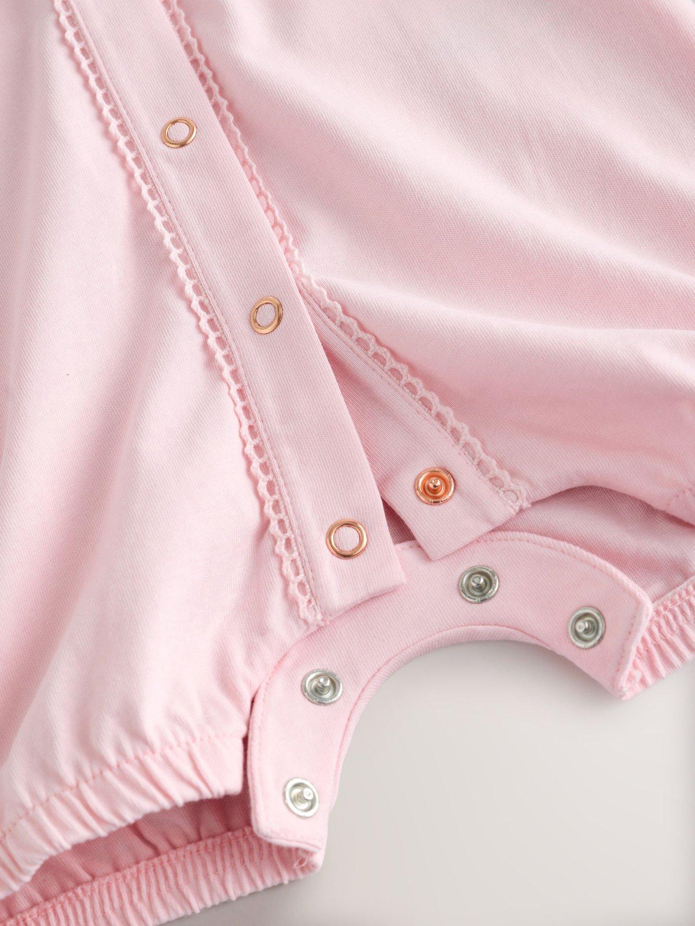 Image 5 of 6 of Ted Baker Baby Girls 2 Pack Collar All-In-One Rompers - Pink