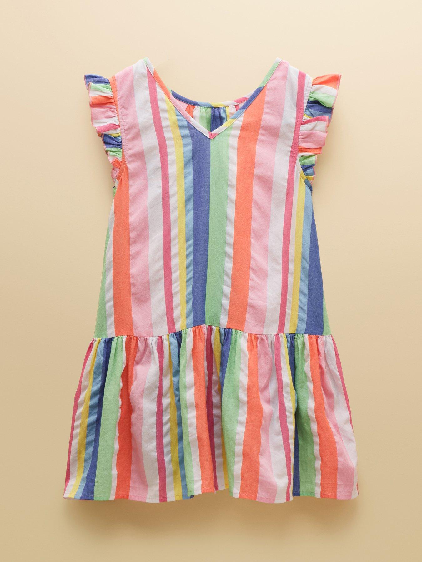 Joules Girls Laura Stripe Sleeveless Dress - Multi