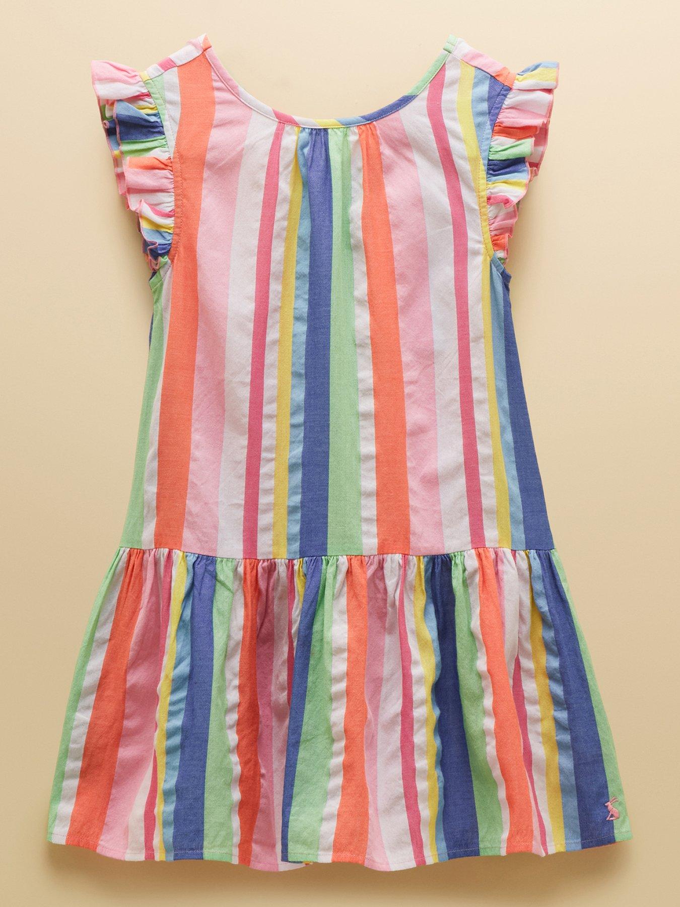 Image 3 of 5 of Joules Girls Laura Stripe Sleeveless Dress - Multi
