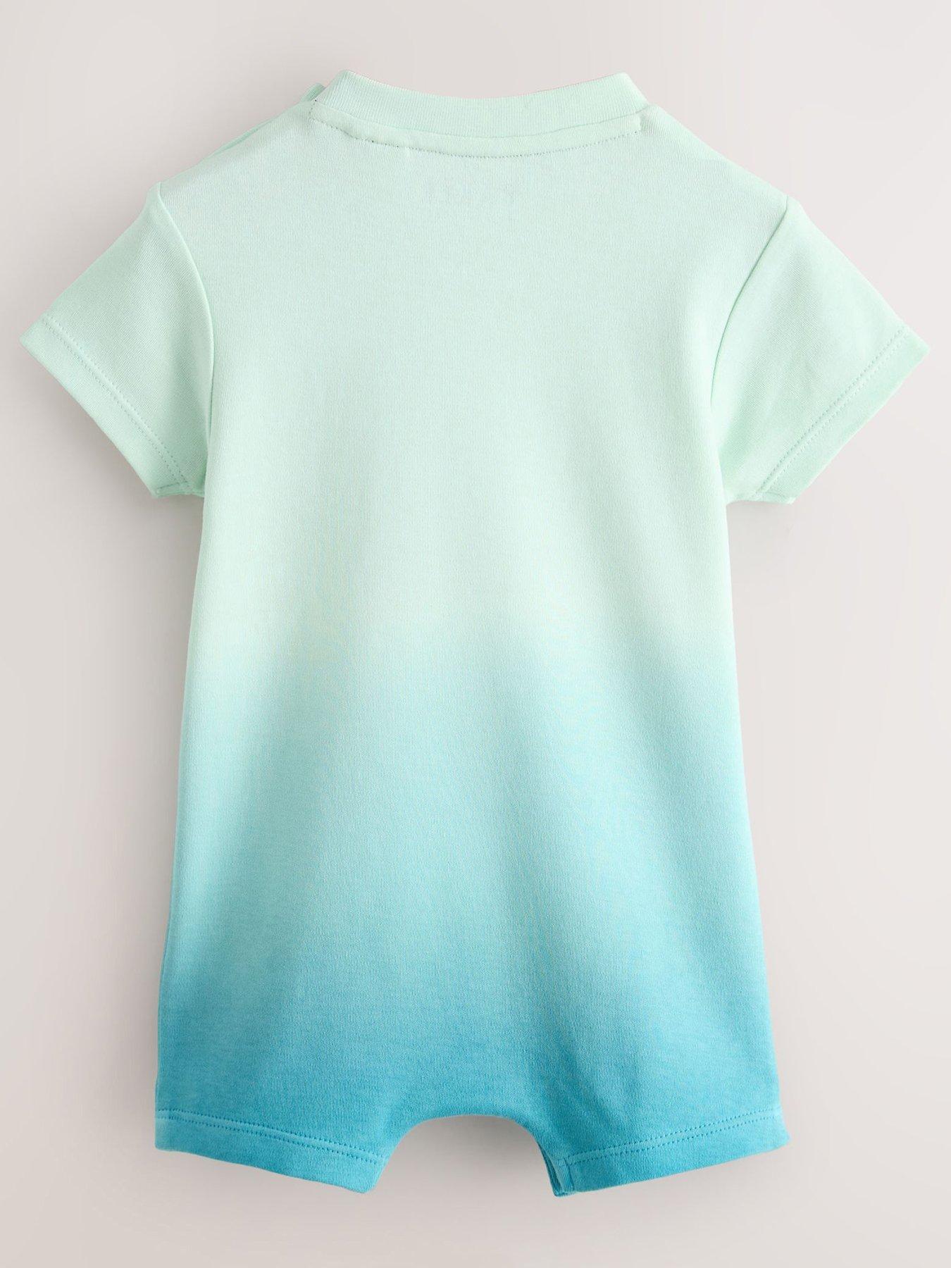 Image 2 of 5 of Ted Baker Baby Boys Ombre Rompersuit - Blue