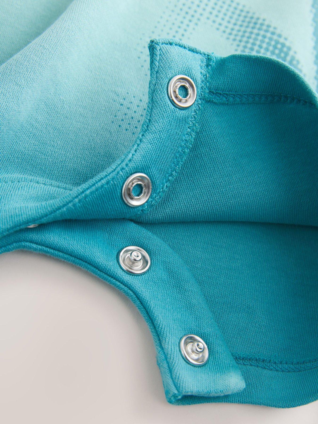 Image 5 of 5 of Ted Baker Baby Boys Ombre Rompersuit - Blue