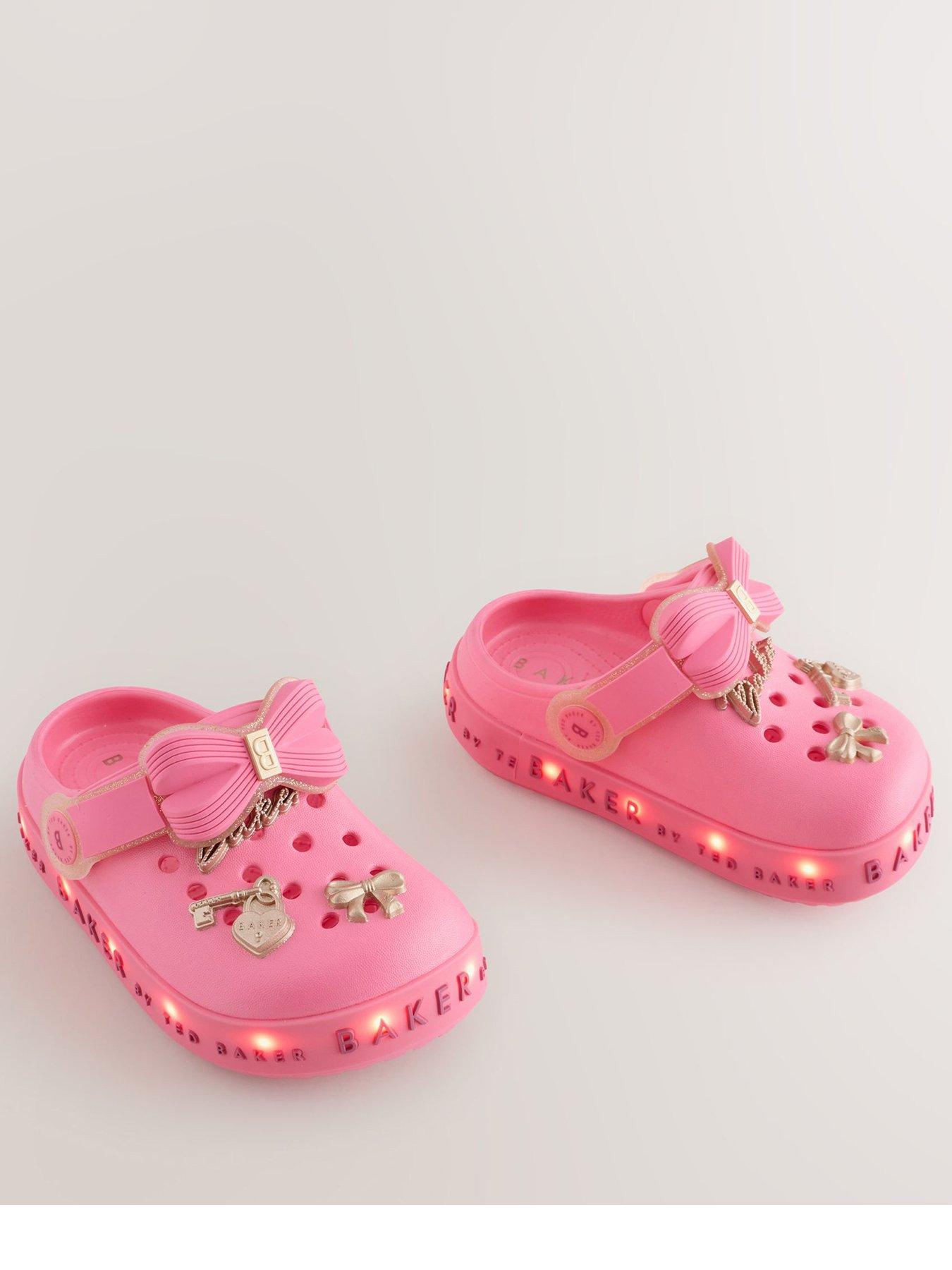 Image 2 of 6 of Ted Baker Younger Girls Charm Clog Sandals - Pink