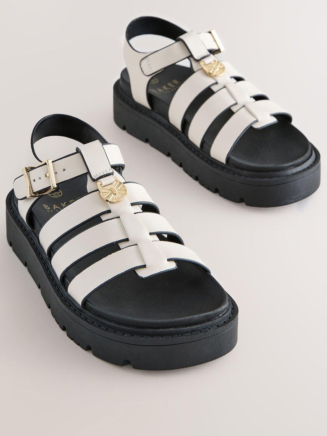 Image 2 of 6 of Ted Baker Girls Chunky Buckle Sandals - White