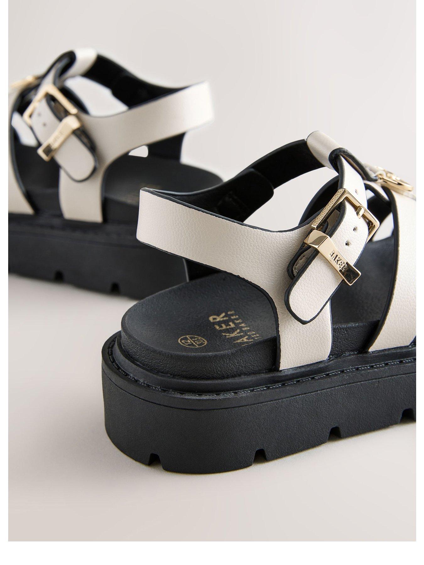 Image 3 of 6 of Ted Baker Girls Chunky Buckle Sandals - White