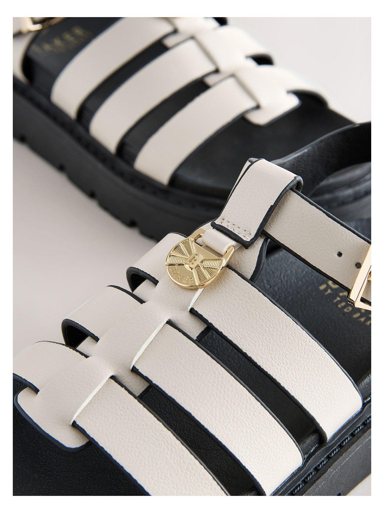 Image 4 of 6 of Ted Baker Girls Chunky Buckle Sandals - White