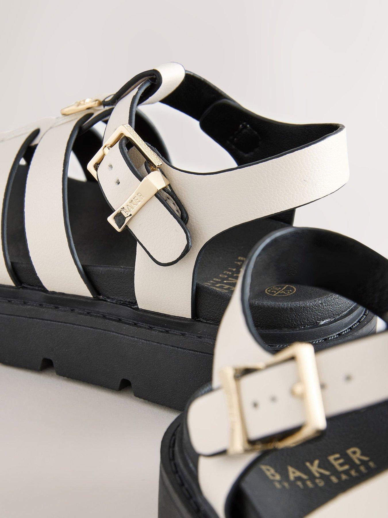 Image 6 of 6 of Ted Baker Girls Chunky Buckle Sandals - White