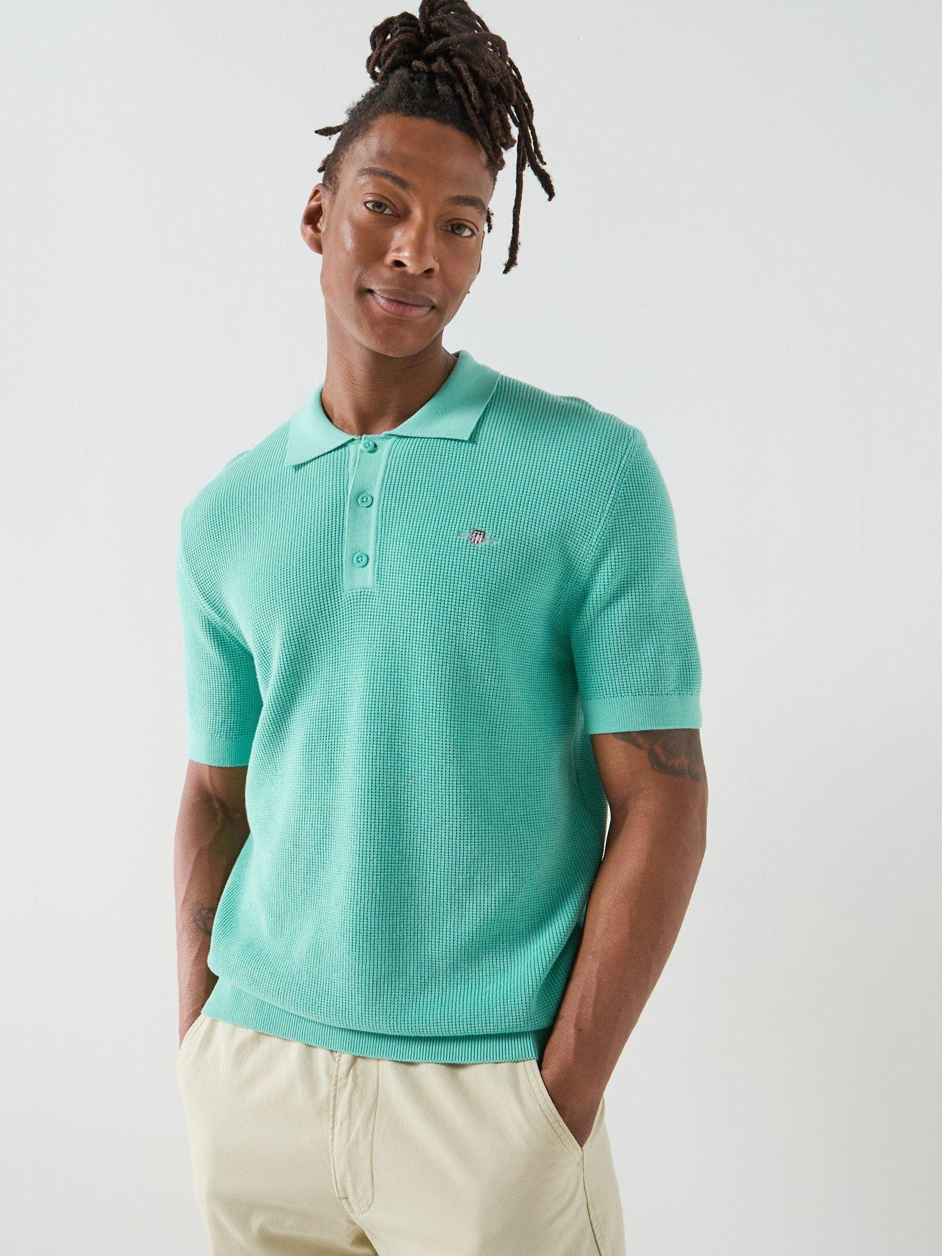 gant-micro-textured-cotton-knitted-short-sleeve-polo-shirt-aqua