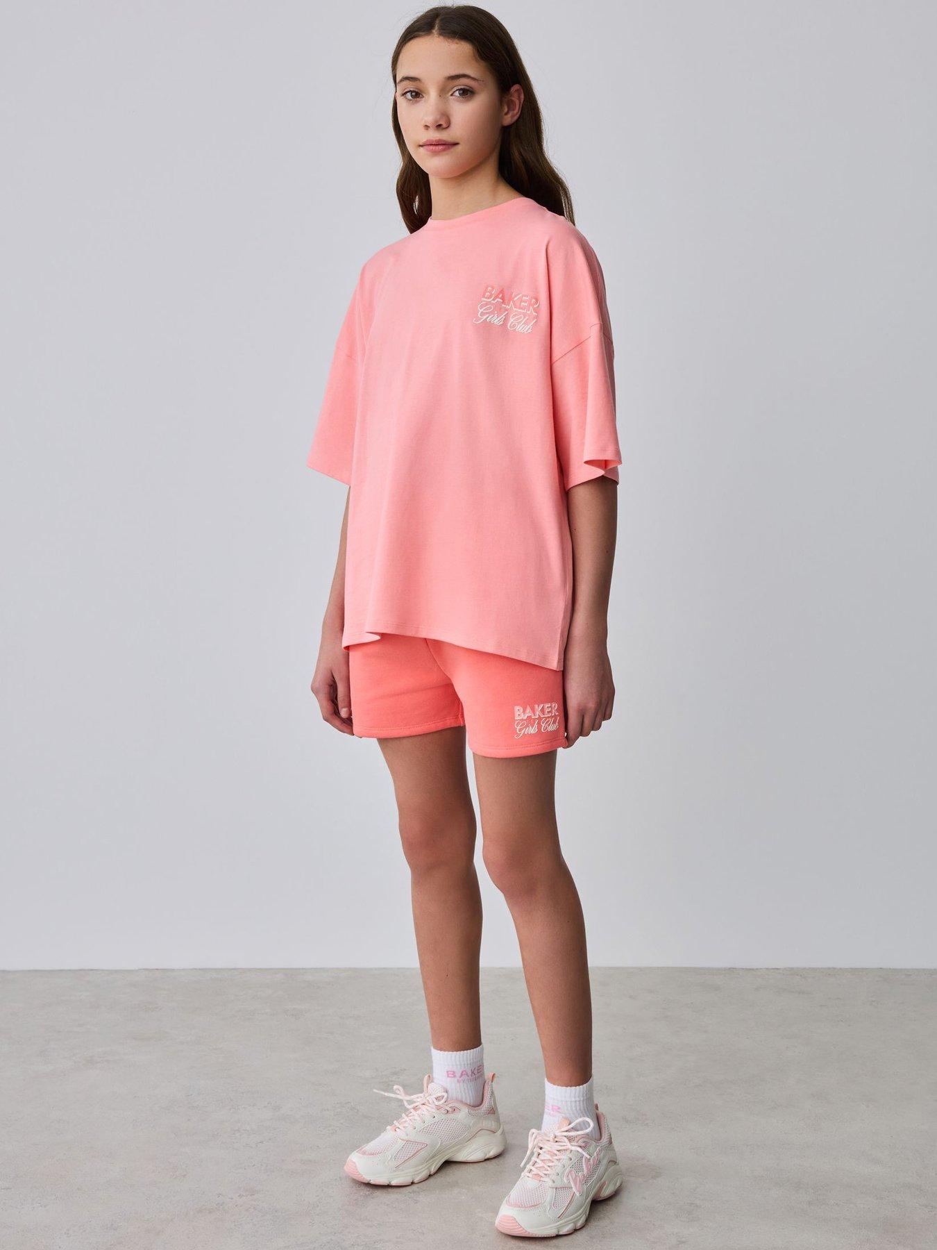 Ted Baker Older Girls Logo Girls-club Tshirt  &  Shorts Set - Orange