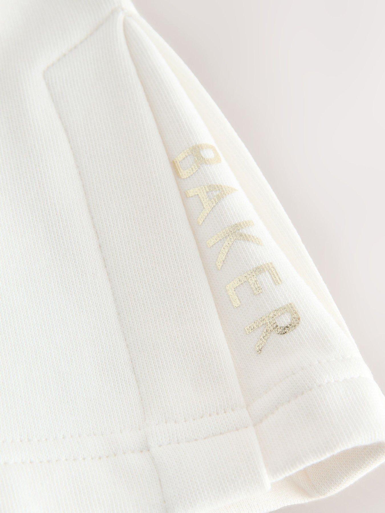 Image 6 of 6 of Ted Baker Girls Logo Drawstring Short Set - Neutral