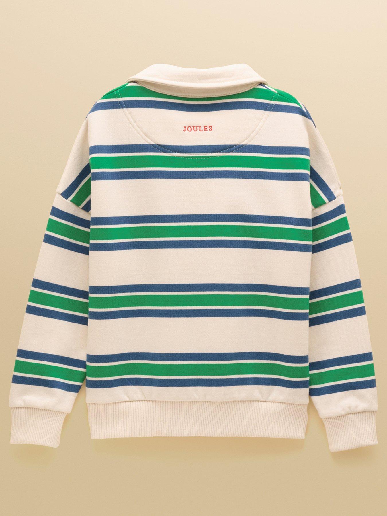 Image 3 of 6 of Joules Boys Collared Sweatshirt - Green/White