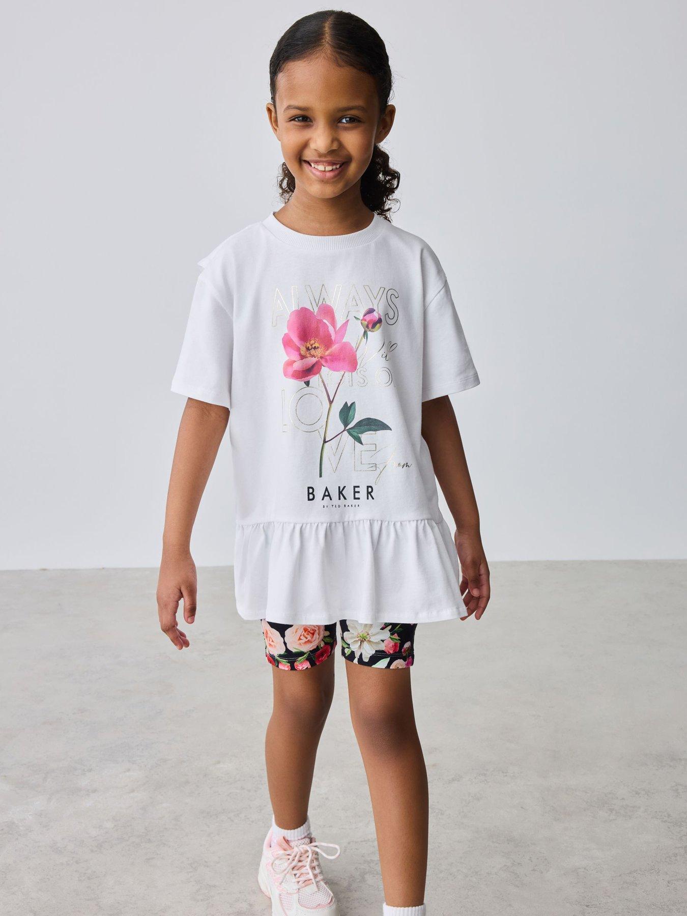 Ted Baker Girls Floral Cycling Short Set - Multi