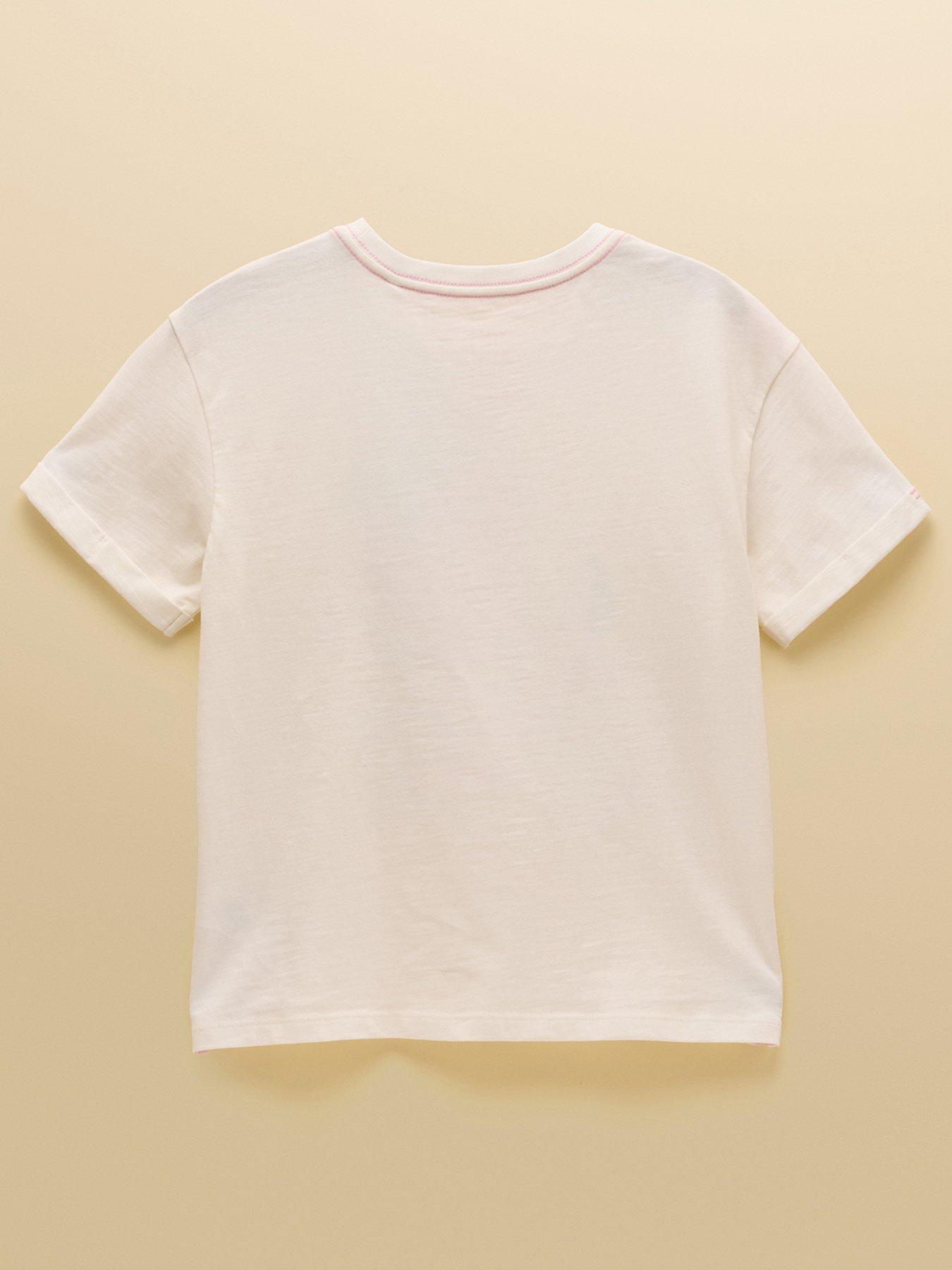 Image 2 of 5 of Joules Girls Fundays Strawberry Short Sleeve Tshirt - Cream
