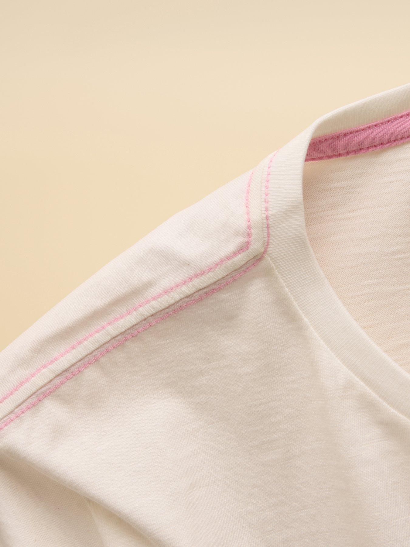 Image 4 of 5 of Joules Girls Fundays Strawberry Short Sleeve Tshirt - Cream