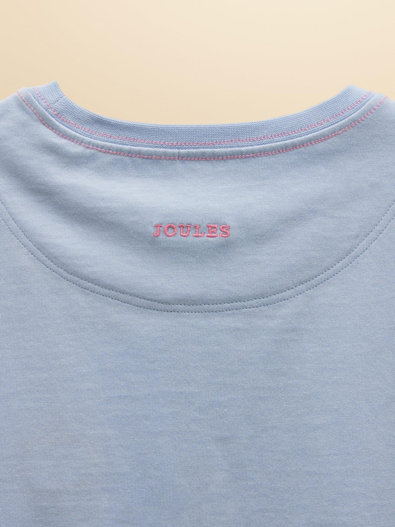 Image 3 of 3 of Joules Girls Waverley Embroidered Ice Cream Tshirt - Blue