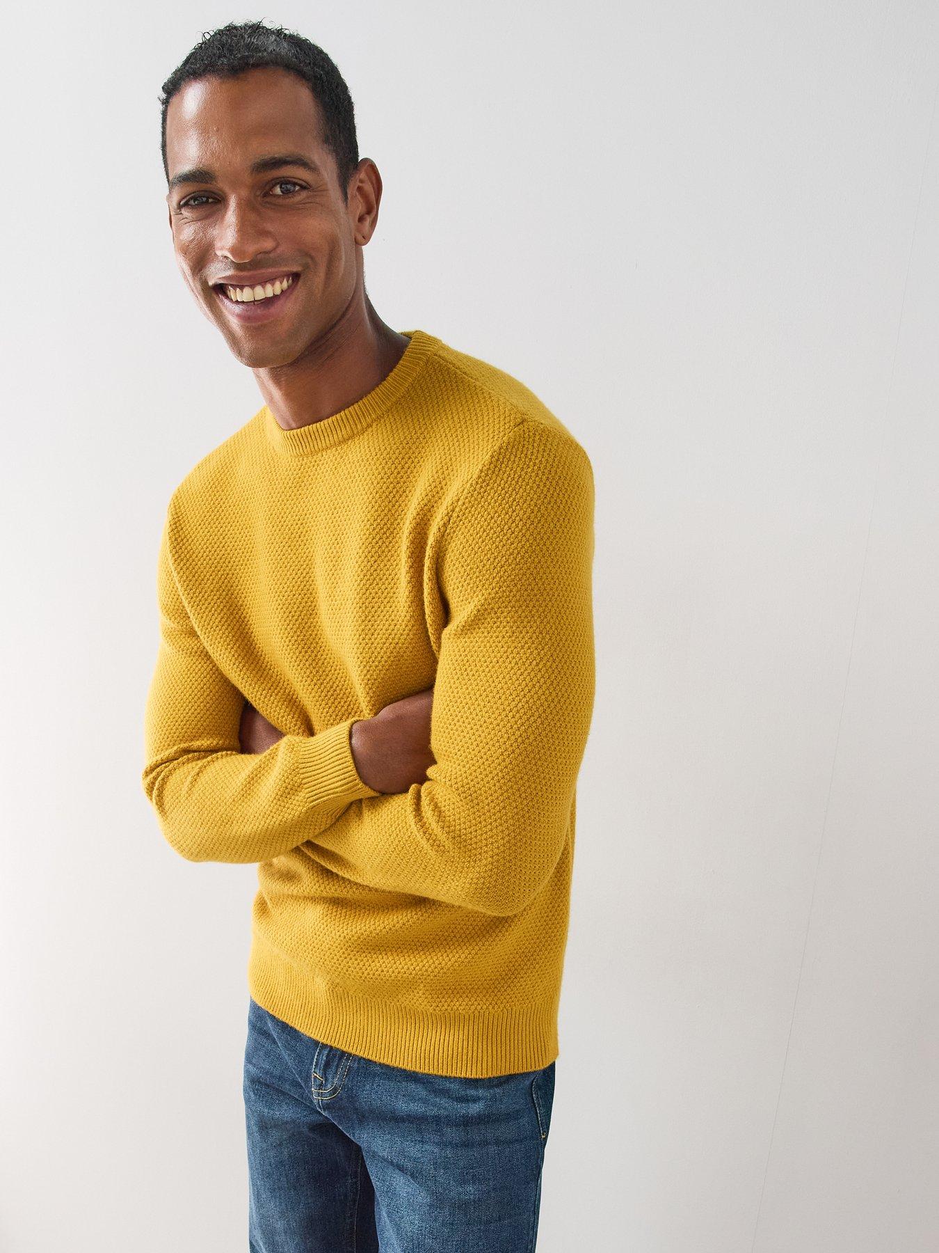 The Very Collection Popcorn Knitted Long Sleeve Jumper - Yellow