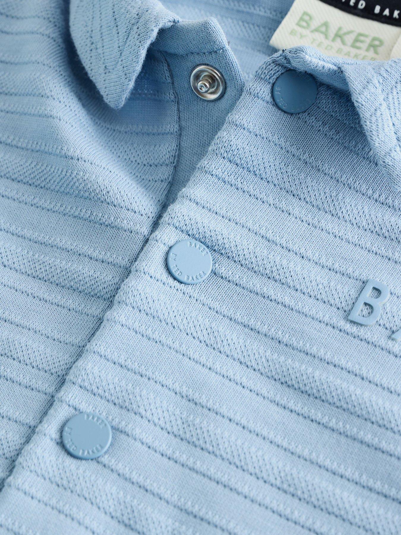 Image 4 of 6 of Ted Baker Baby Boys 2 Pack Collared All-In-One Rompers &nbsp;- Blue