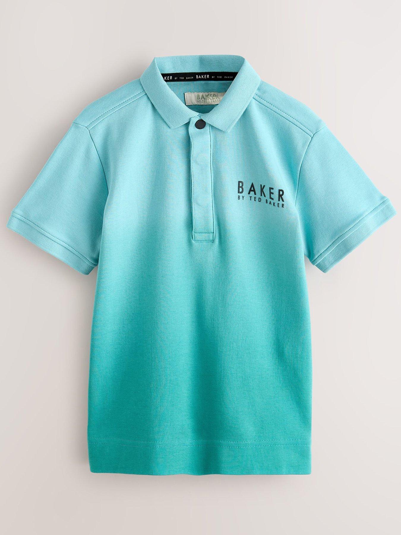 Image 2 of 7 of Ted Baker Boys Ombre Polo Shirt - Blue