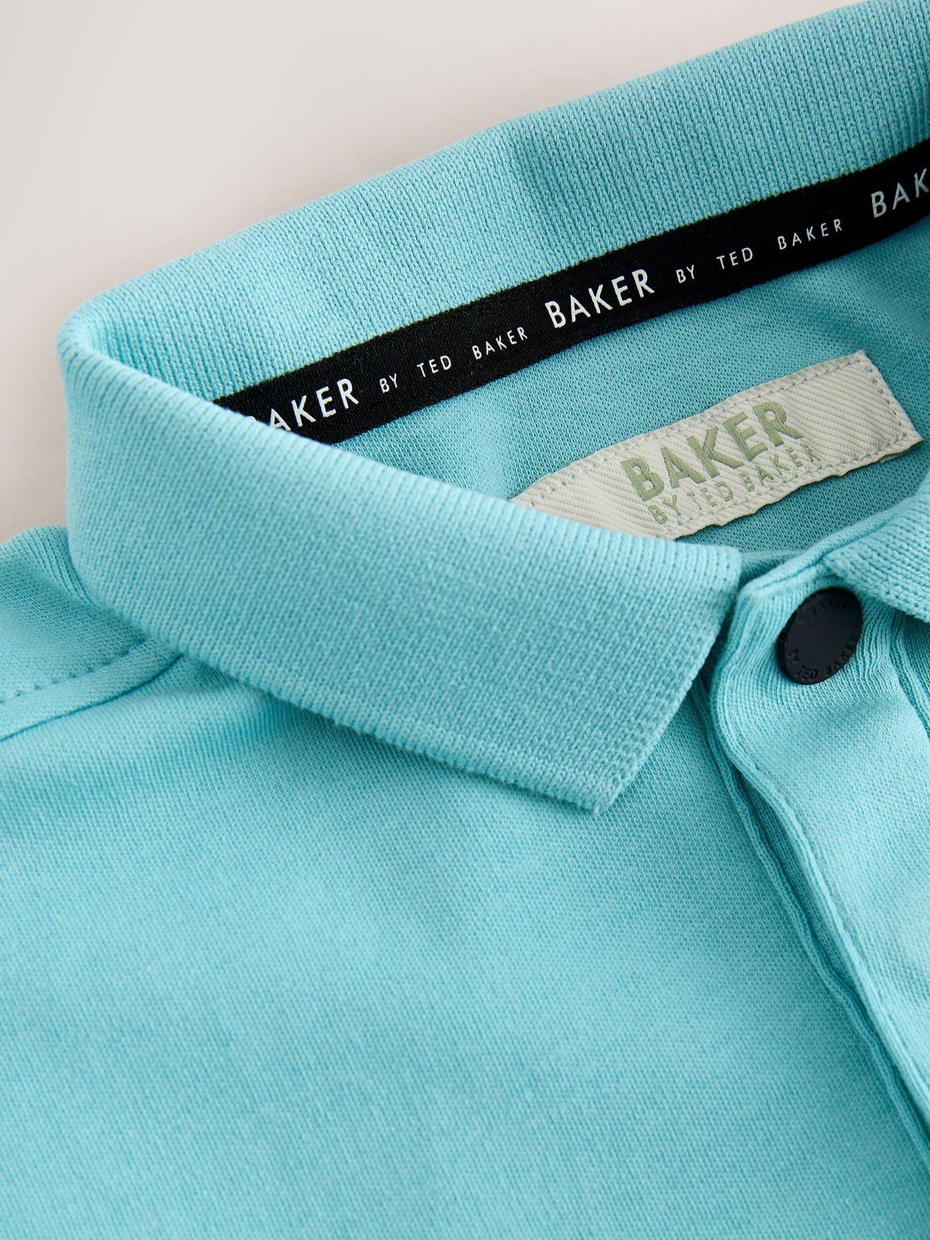 Image 4 of 7 of Ted Baker Boys Ombre Polo Shirt - Blue