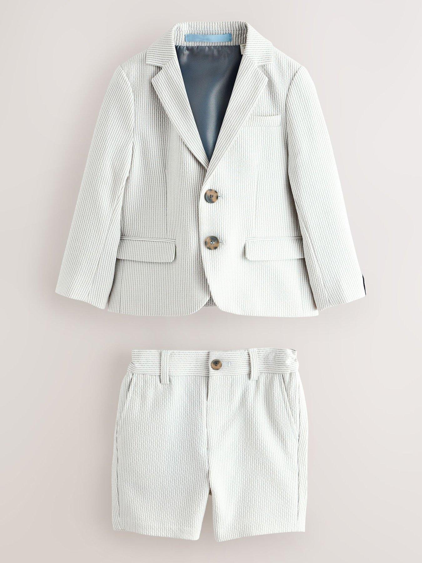 Ted Baker Younger Boys Stripe Blazer  &  Shorts Suit Set - Multi
