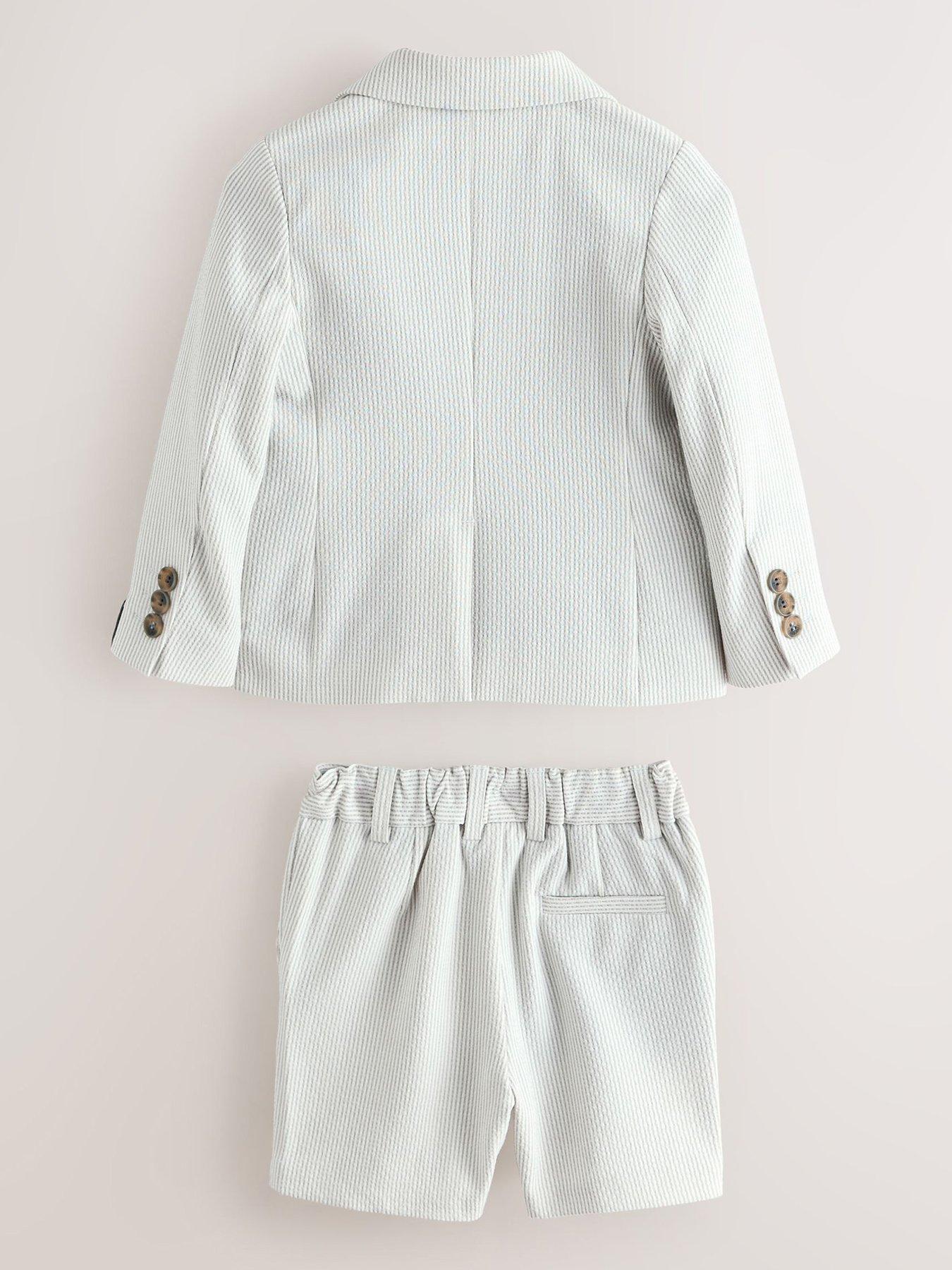 Image 2 of 4 of Ted Baker Younger Boys Stripe Blazer &amp; Shorts Suit Set - Multi