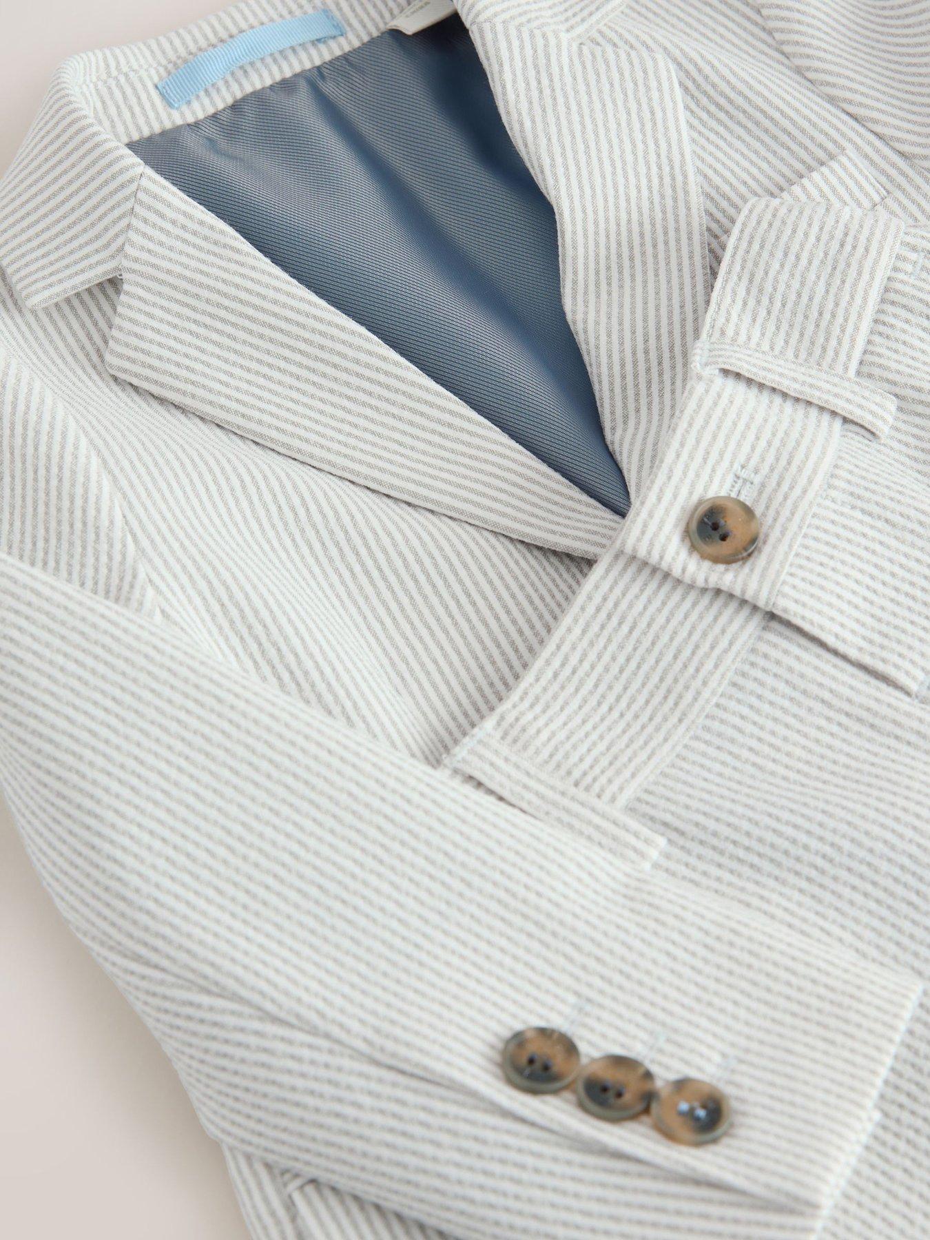Image 3 of 4 of Ted Baker Younger Boys Stripe Blazer &amp; Shorts Suit Set - Multi