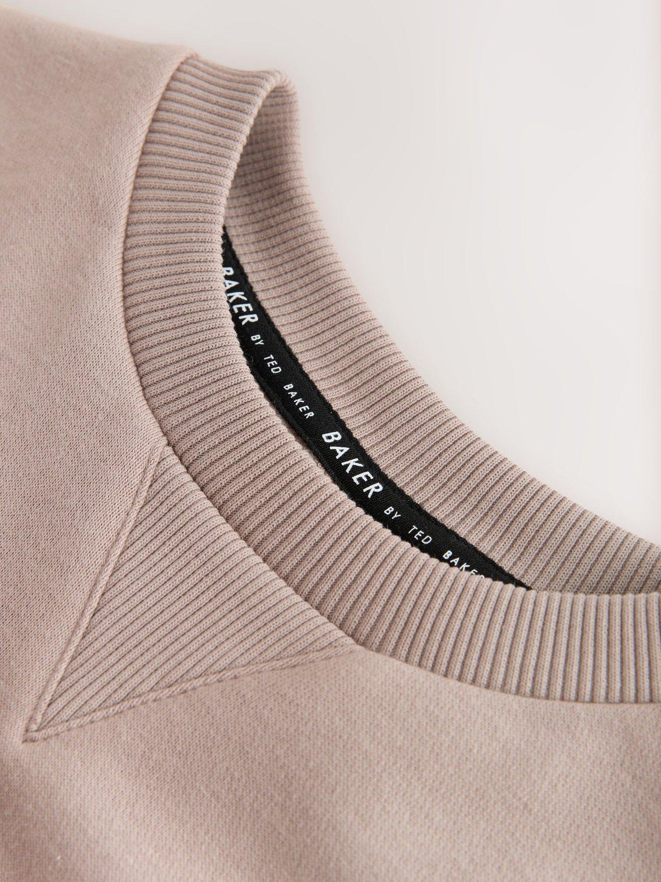 Image 4 of 6 of Ted Baker Boys Logo Sweat Short Set - Beige