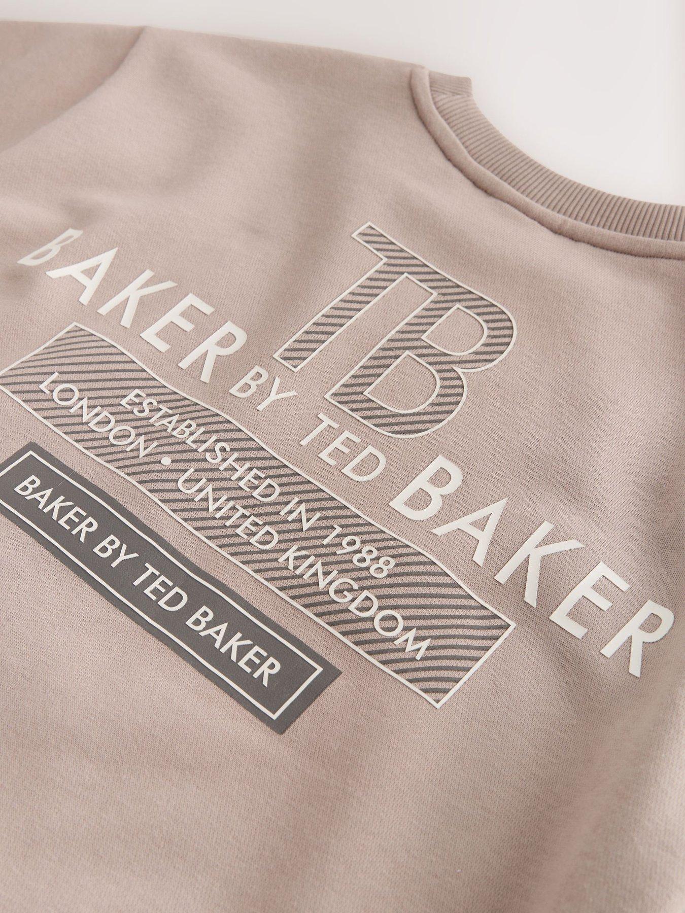 Image 6 of 6 of Ted Baker Boys Logo Sweat Short Set - Beige