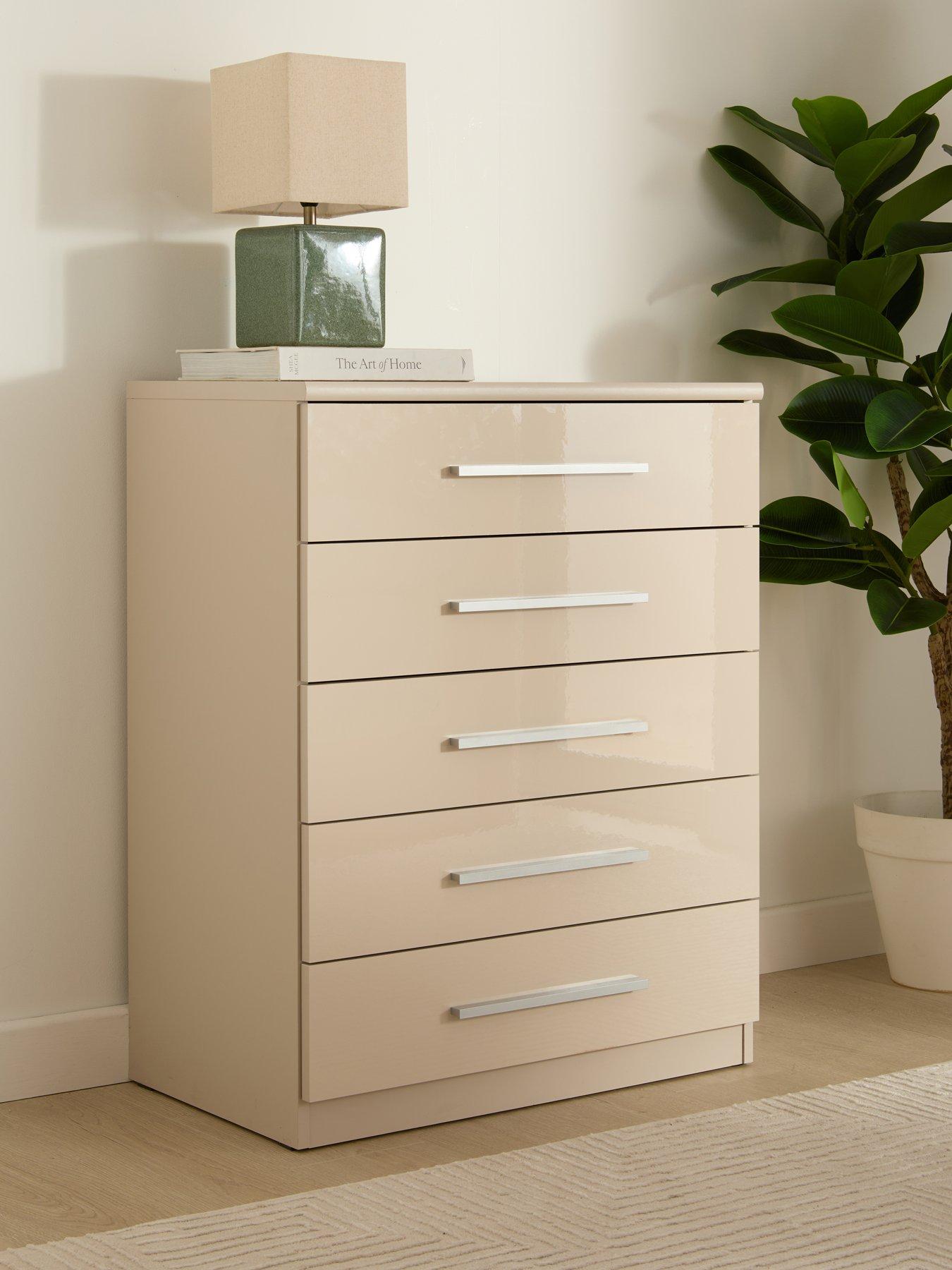Image 1 of 7 of The Very Collection Prague Gloss 5 Drawer Chest - FSC&reg; Certified