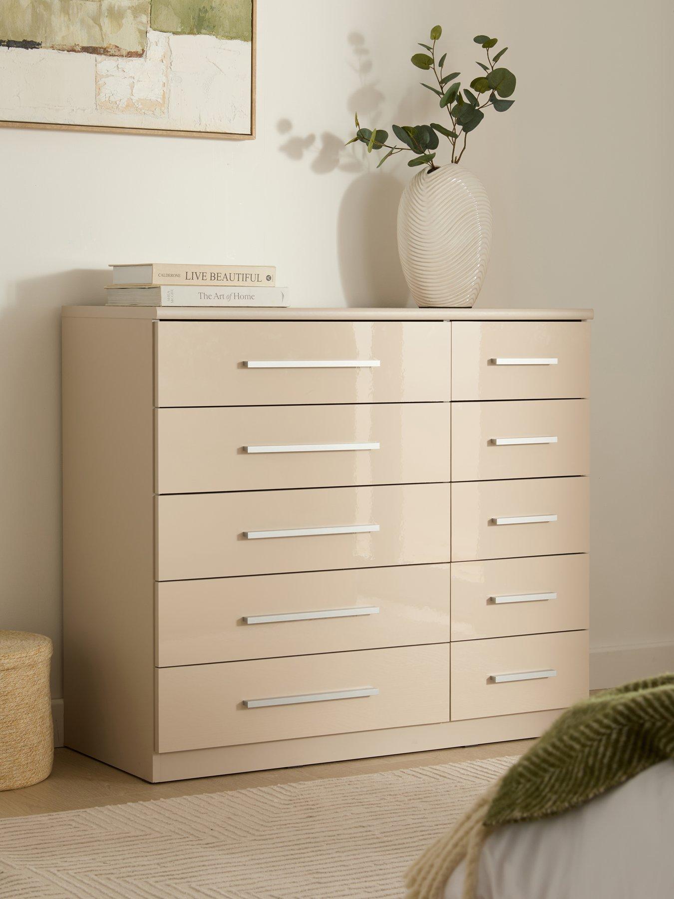 Image 1 of 7 of The Very Collection Prague Gloss 5+5 Wide Chest - FSC&reg; Certified