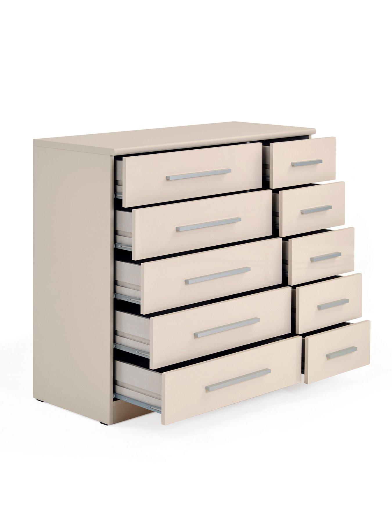 Image 4 of 7 of The Very Collection Prague Gloss 5+5 Wide Chest - FSC&reg; Certified