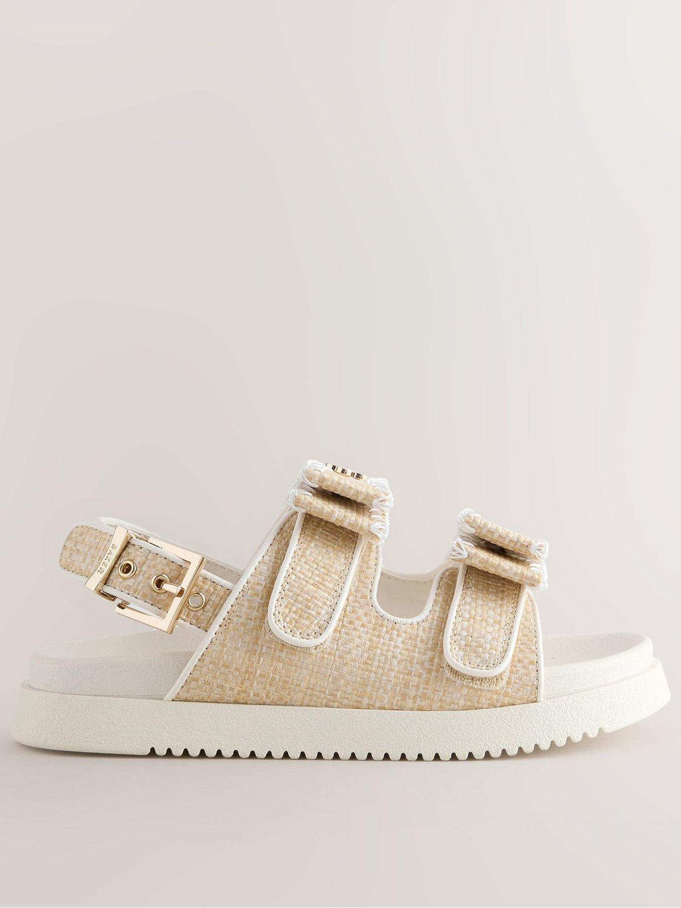 Image 1 of 5 of Ted Baker Older Girls Strap Buckle Sandals - Beige