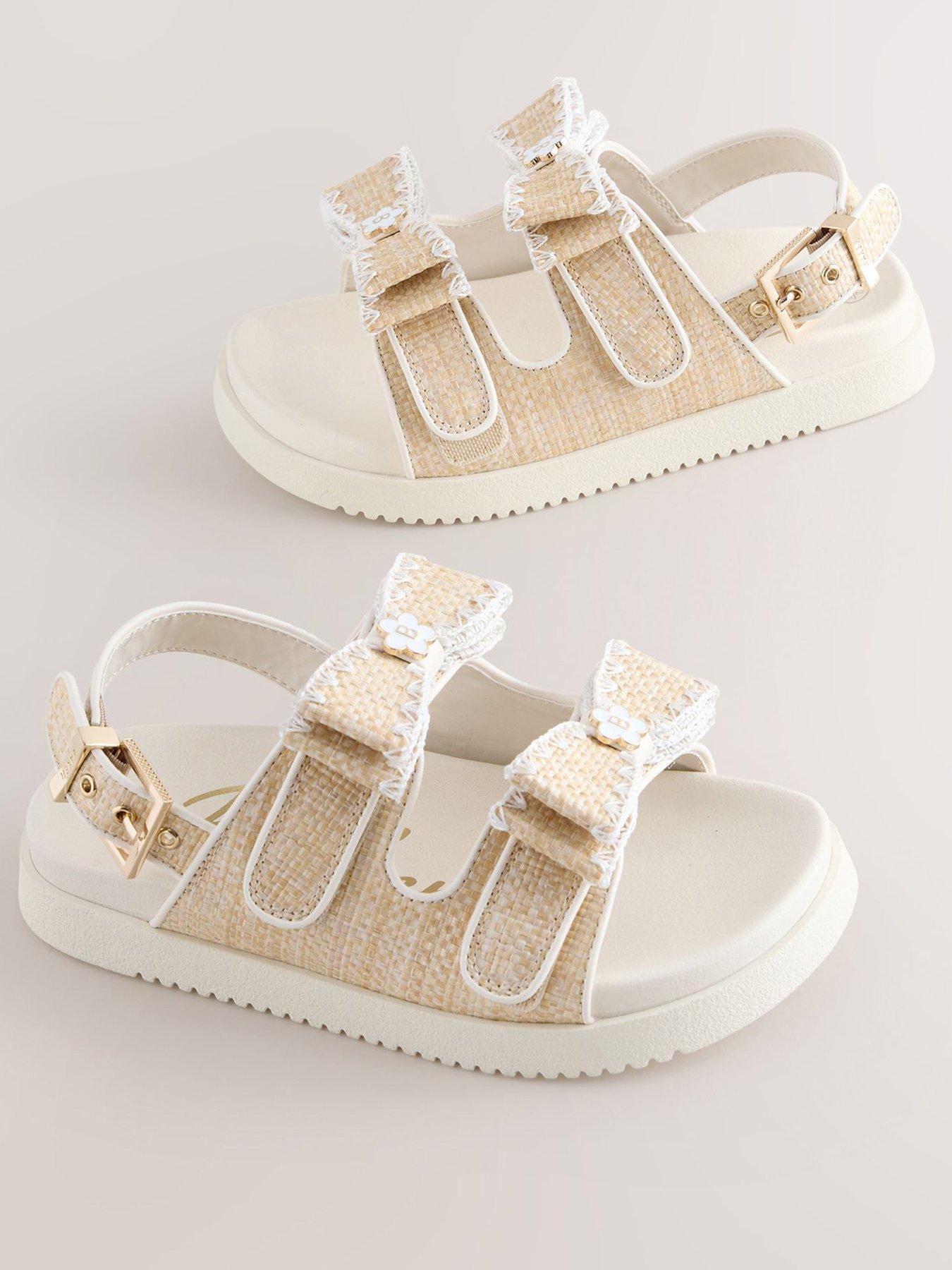 Image 2 of 5 of Ted Baker Older Girls Strap Buckle Sandals - Beige