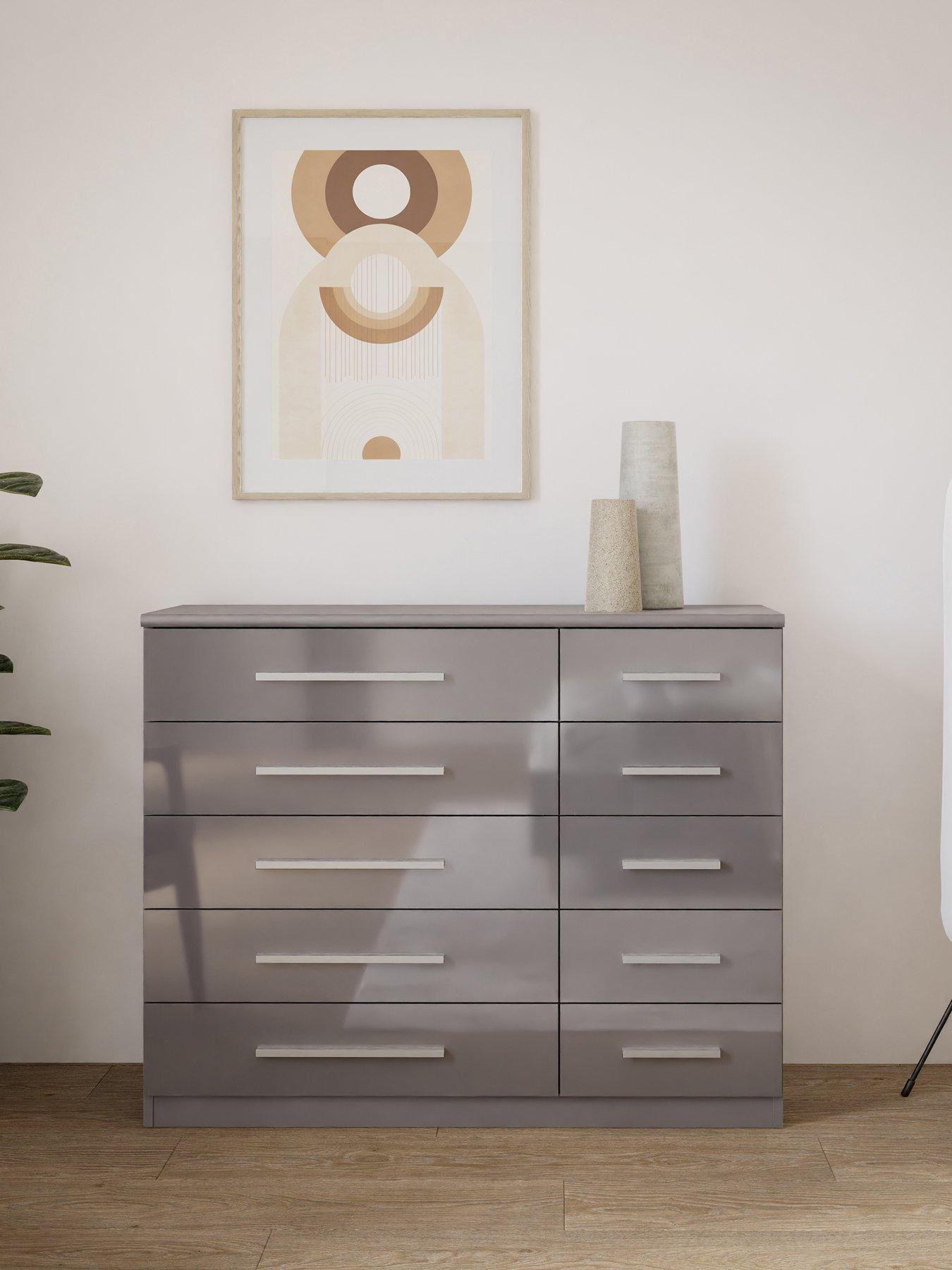 Very Home Prague Gloss 5+5 Wide Chest