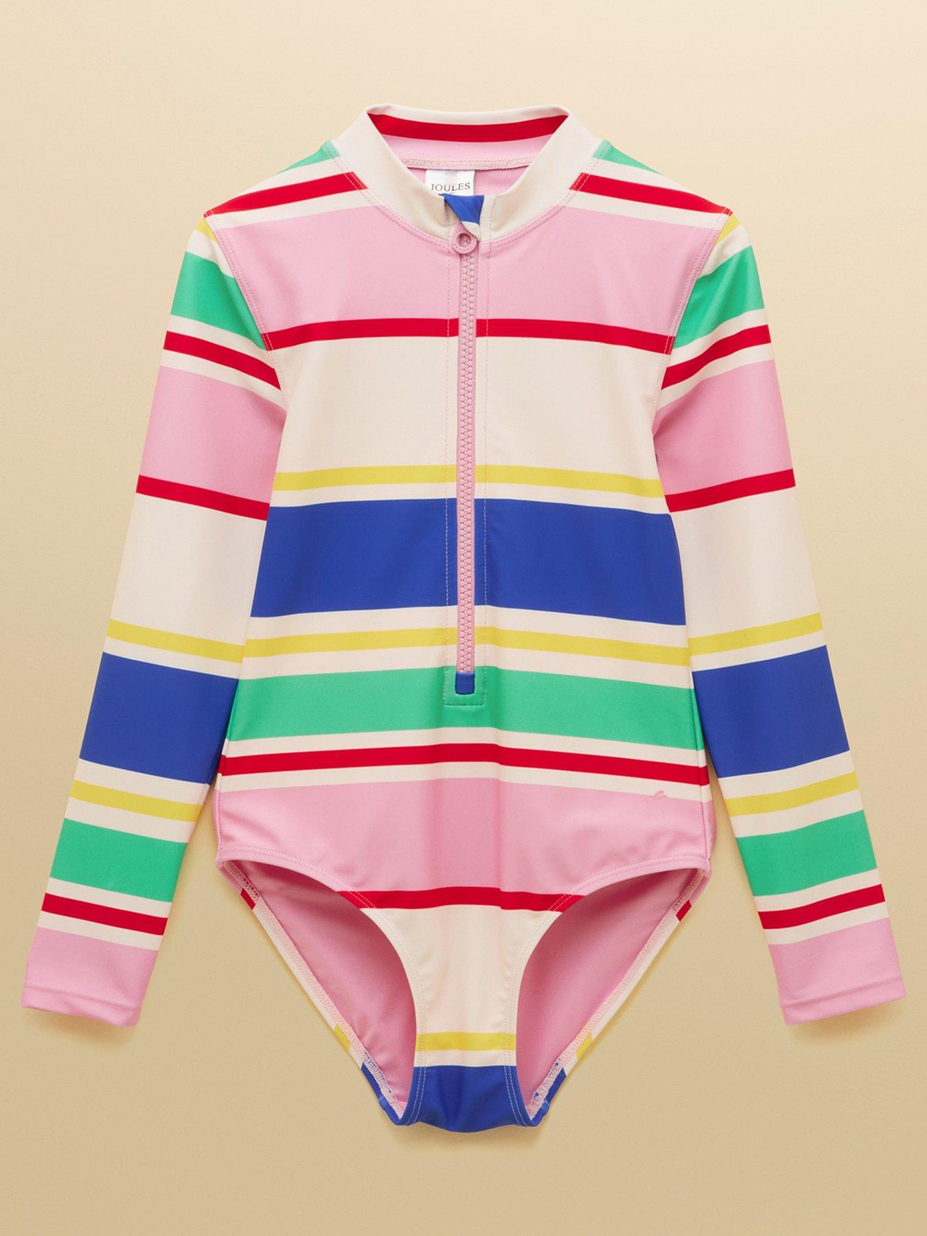joules-girls-stripe-long-sleeve-swimsuit-multi