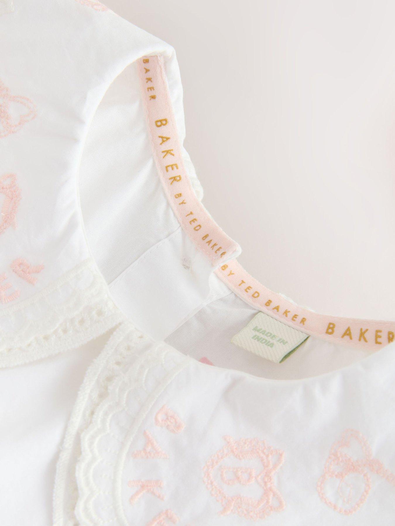 Image 5 of 6 of Ted Baker Baby Girls Floral Woven Collar Set - Multi