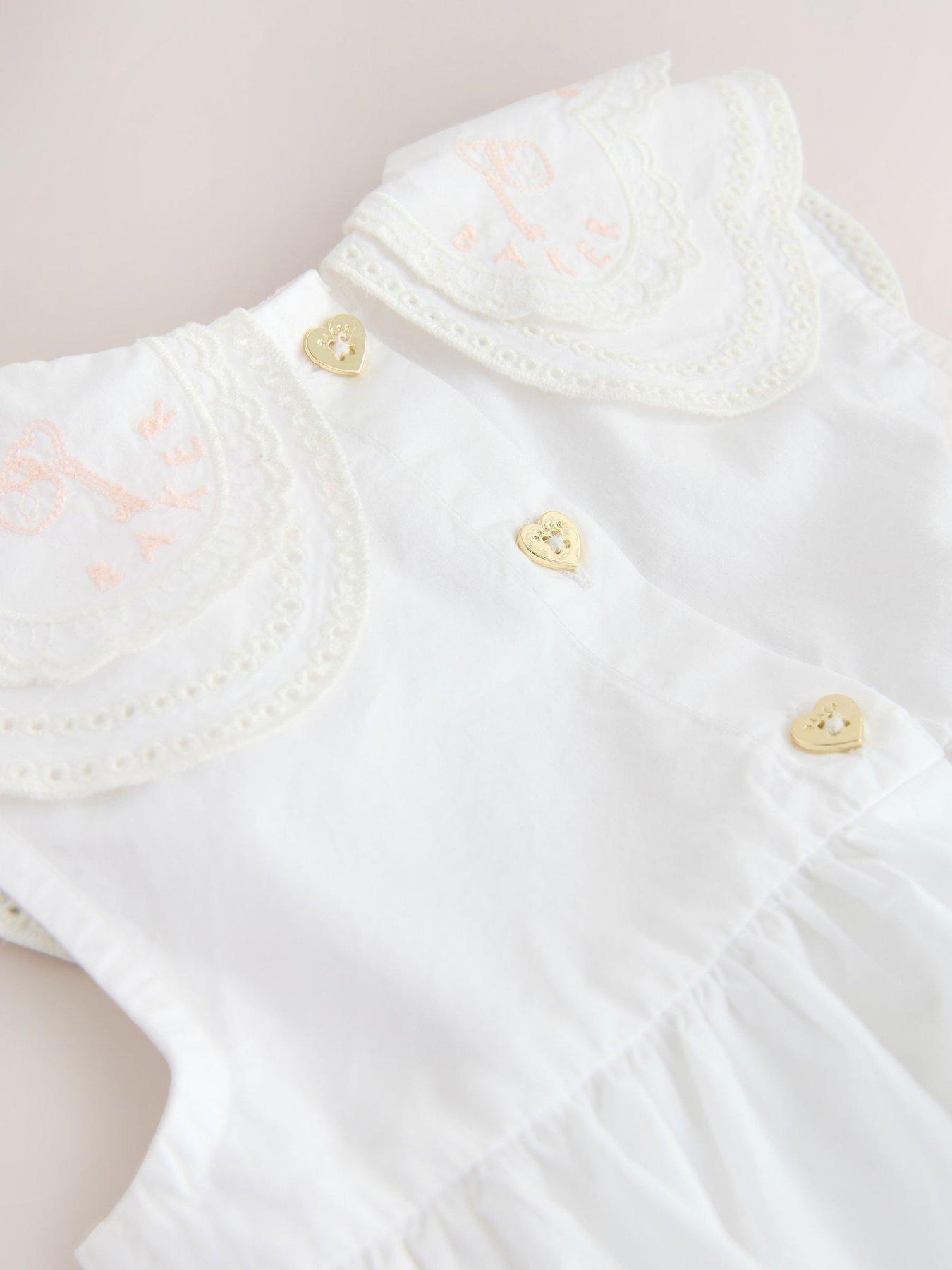 Image 6 of 6 of Ted Baker Baby Girls Floral Woven Collar Set - Multi