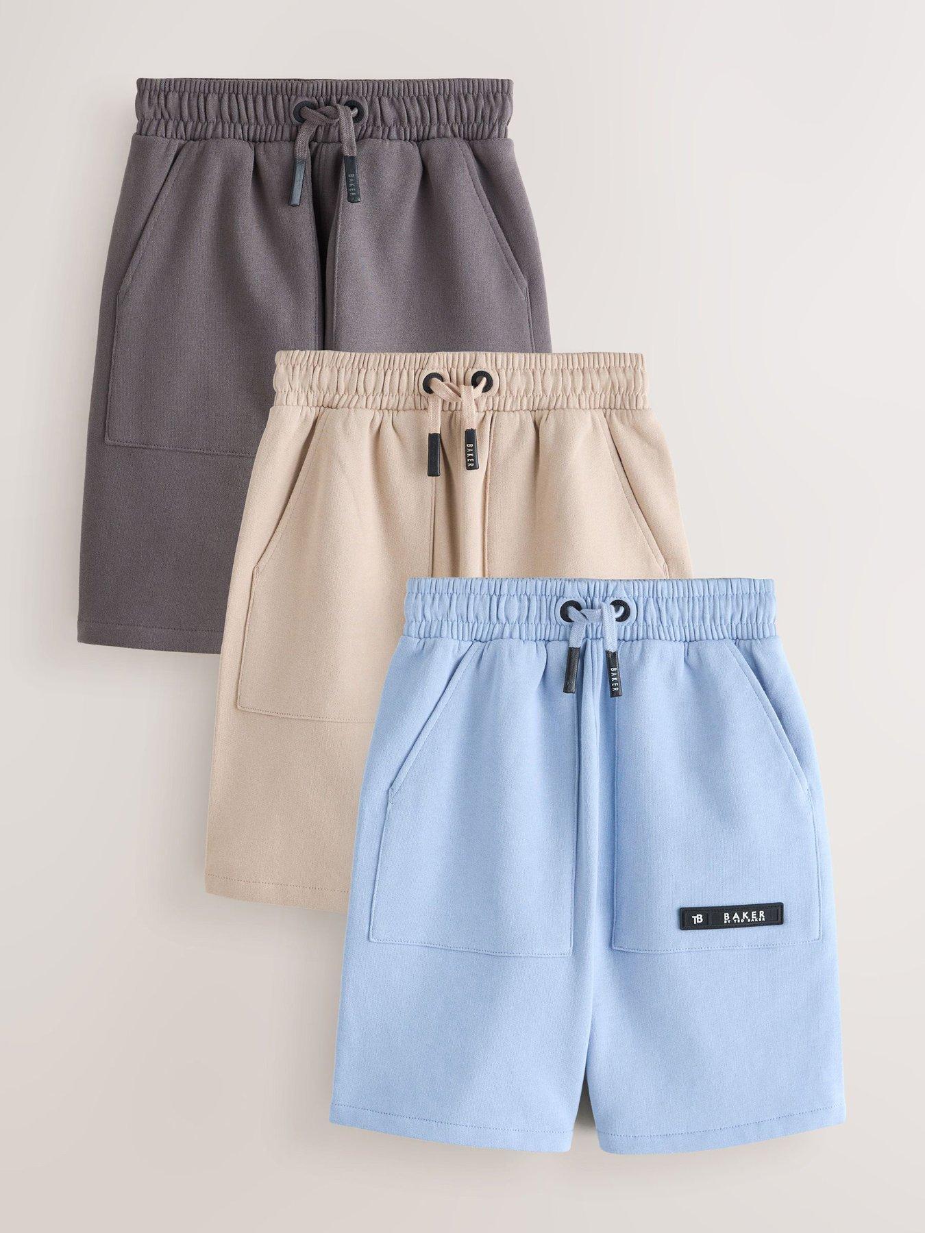 Ted Baker Older Boys 3 Pack Logo Shorts - Neutral