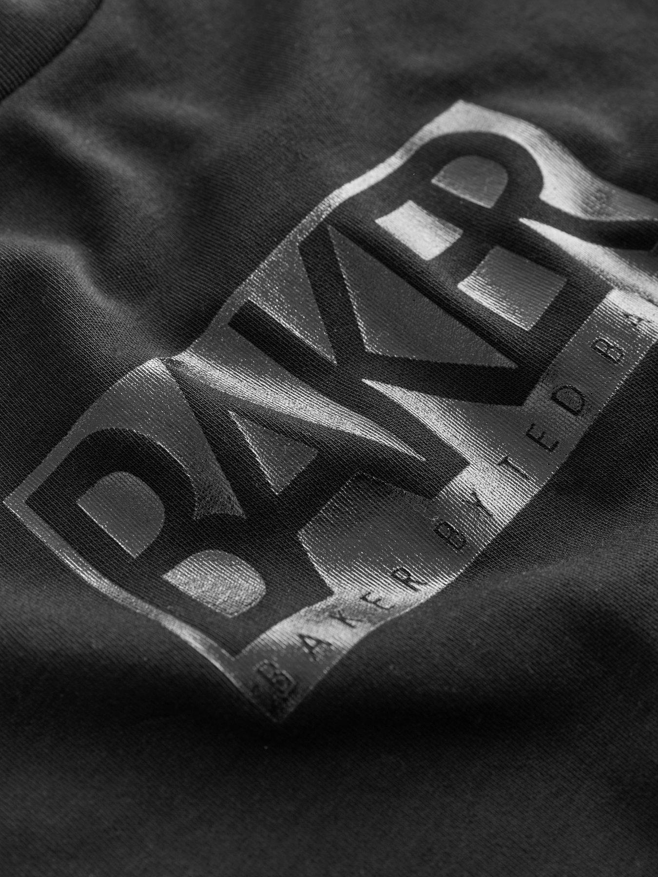 Image 6 of 7 of Ted Baker Older Boys Oversized Logo Sweat Set - Black