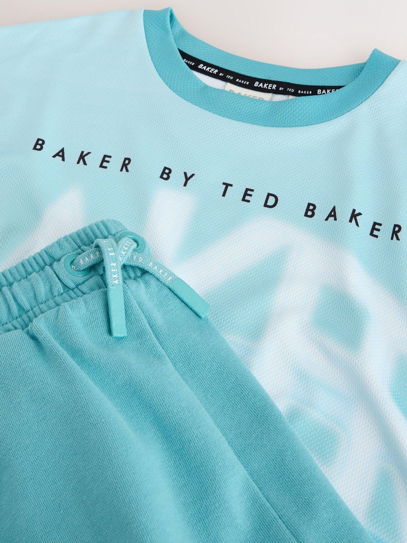 Image 3 of 6 of Ted Baker Boys Ombre Logo Short Set - Blue