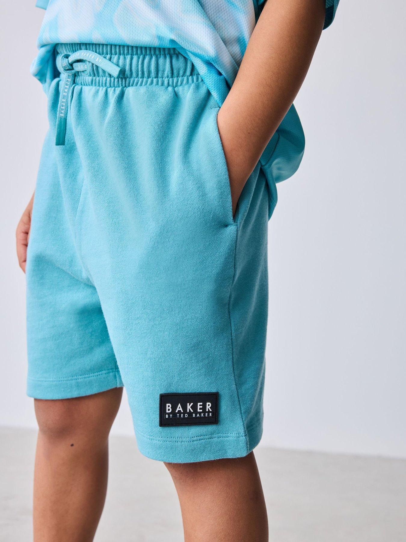 Image 5 of 7 of Ted Baker Boys Ombre Logo T-Shirt &amp; Shorts Set - Blue